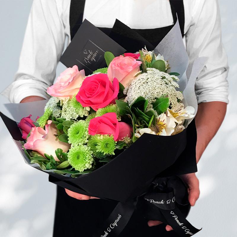 Rosas y Rosas -Rosadas y Fuchsia- | Globos y Regalos Teleglobos.com.mx.