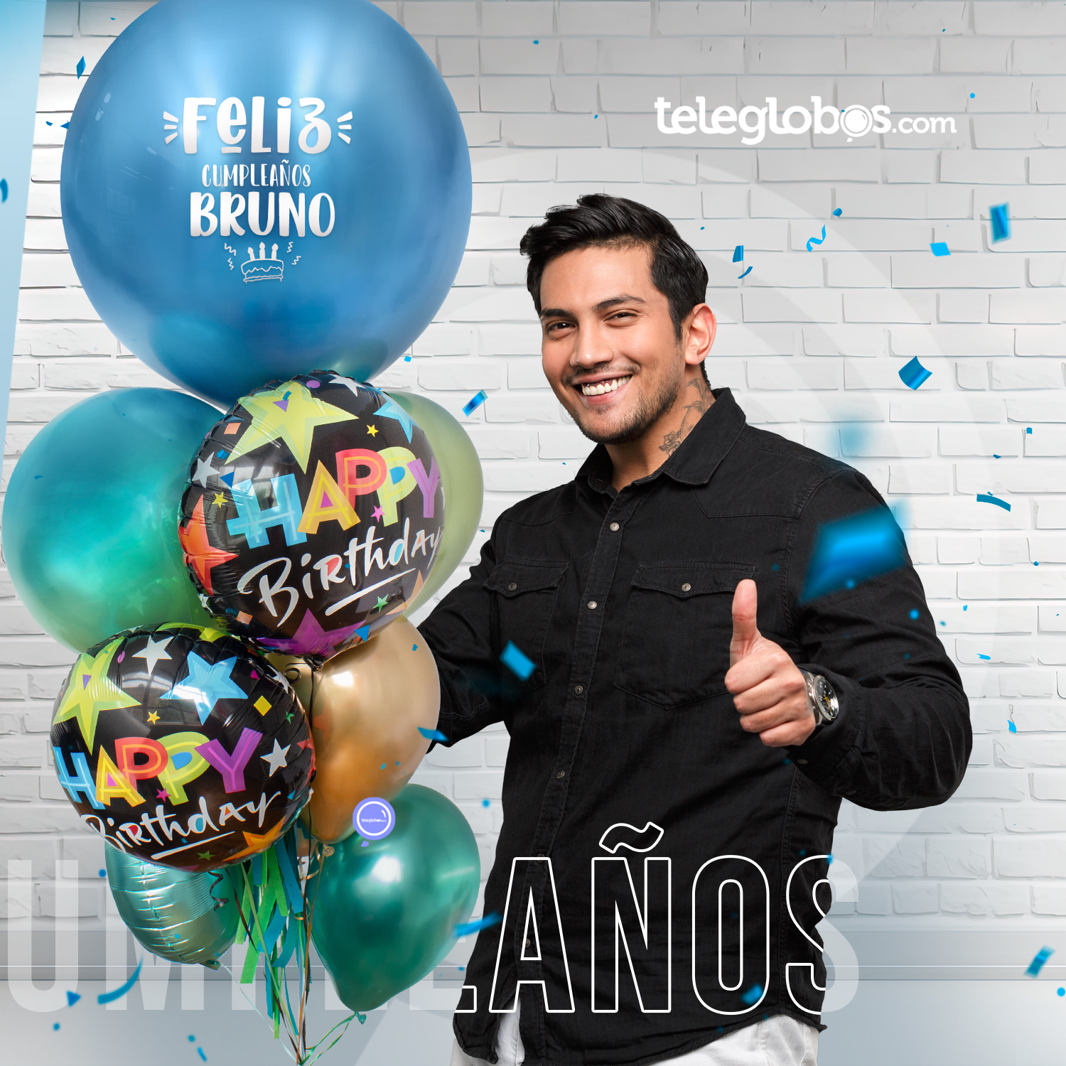 Globos Personalizados para Cumpleaños Hombre Envía a Domicilio CDMX Teleglobos Tienda de Globos