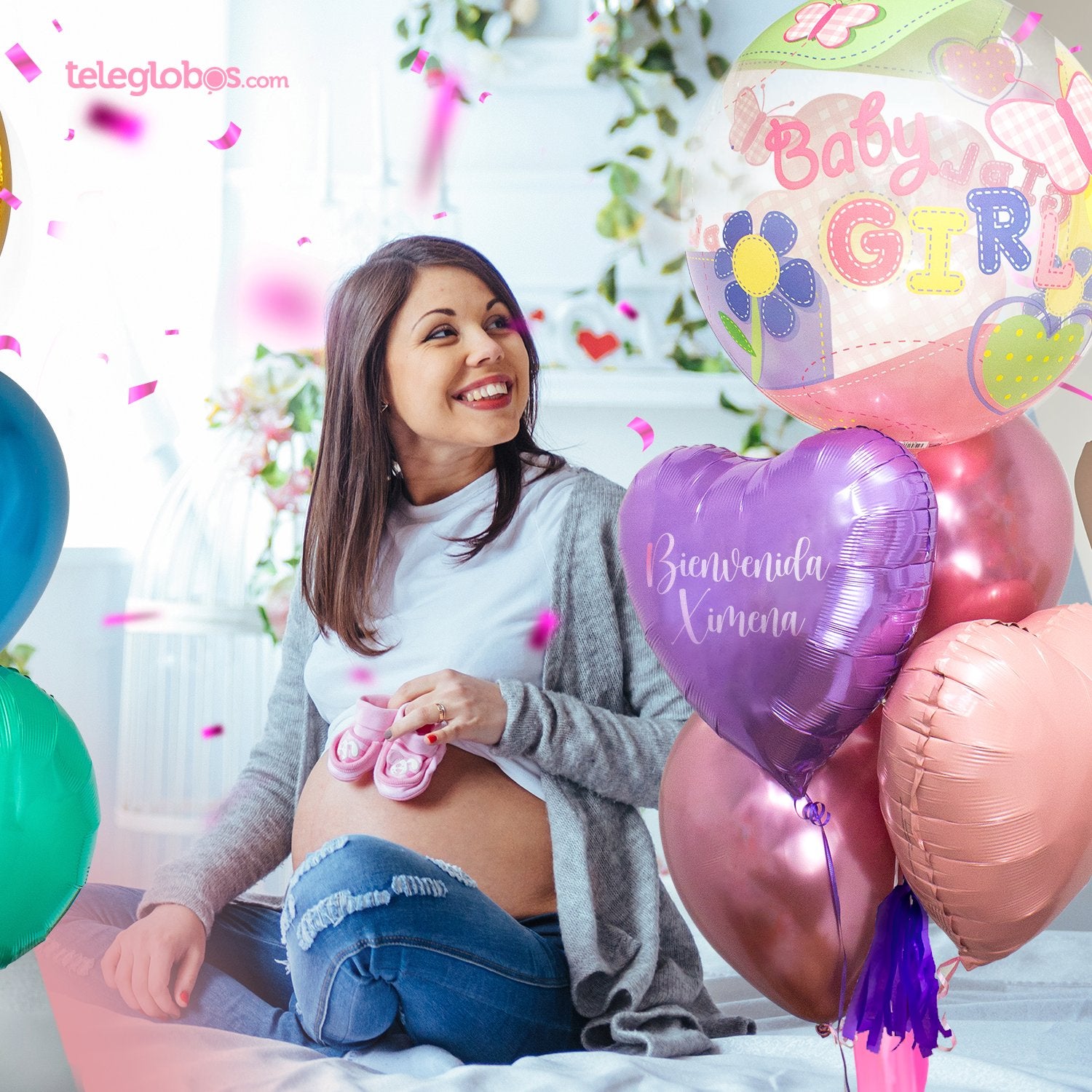 Globos Decoración Baby Shower Niña Globos para Baby Shower Tienda de Globos Ciudad de Mexico