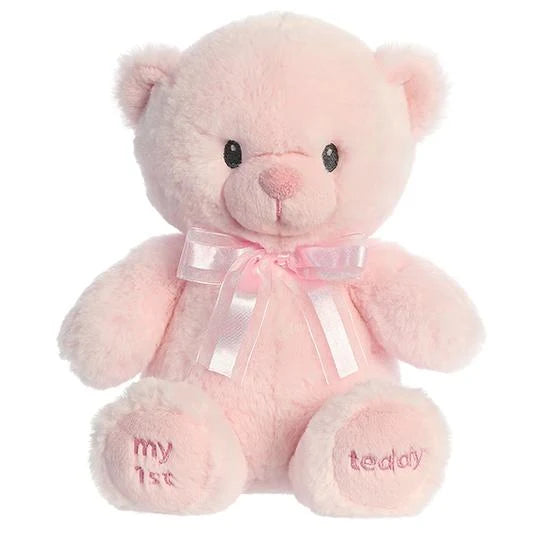 Peluche Aurora - Oso Teddy Rosa- My First Teddy Pink | Globos y Regalos Teleglobos.com.mx.