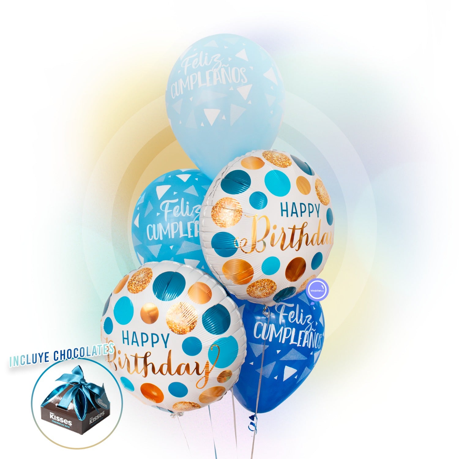 Bouquet de Cumpleaños -Blue's & Golden Birthday-