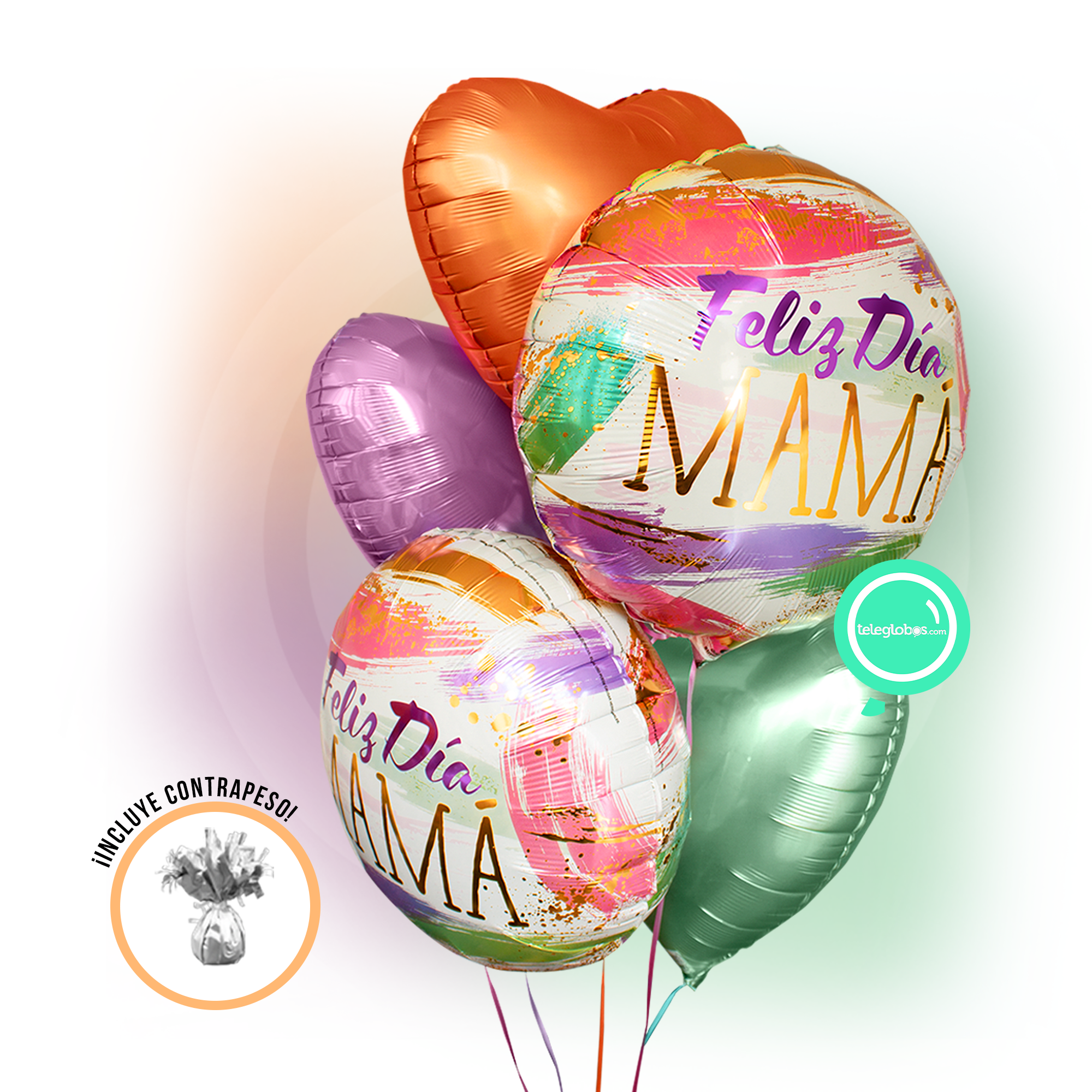 bouquet-de-globos-feliz-dia-mamaglobos-y-regalos globos para el 10 de mayo globos con helio para mamá  regalo para mamá día de las madres