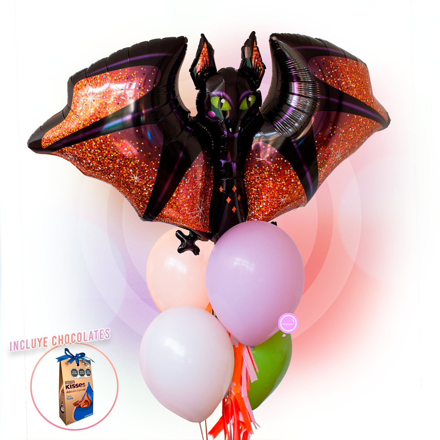 Bouquet de Globos para Halloween - Glamorous Bats -