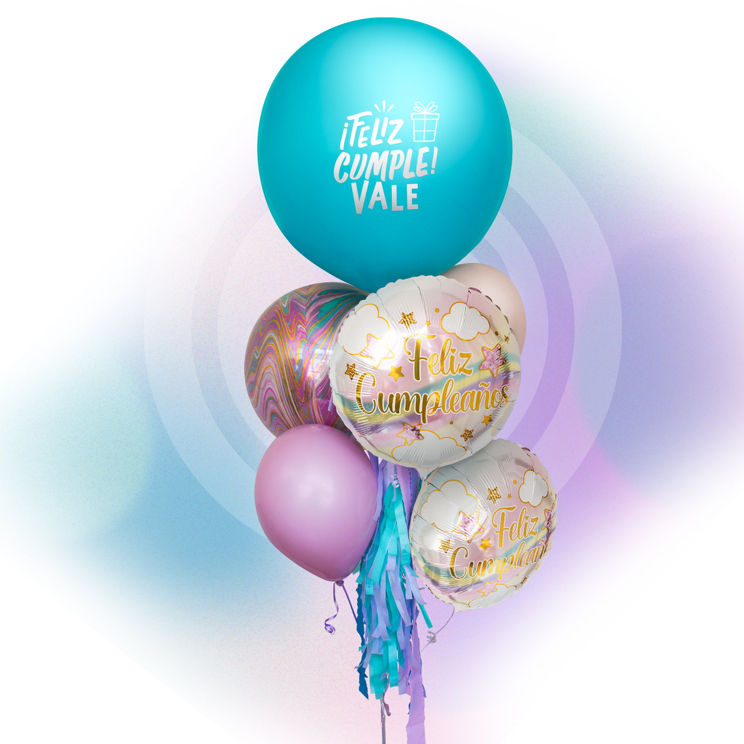 Bunch de Globos Inspira -Daisy Pastel Birthday-