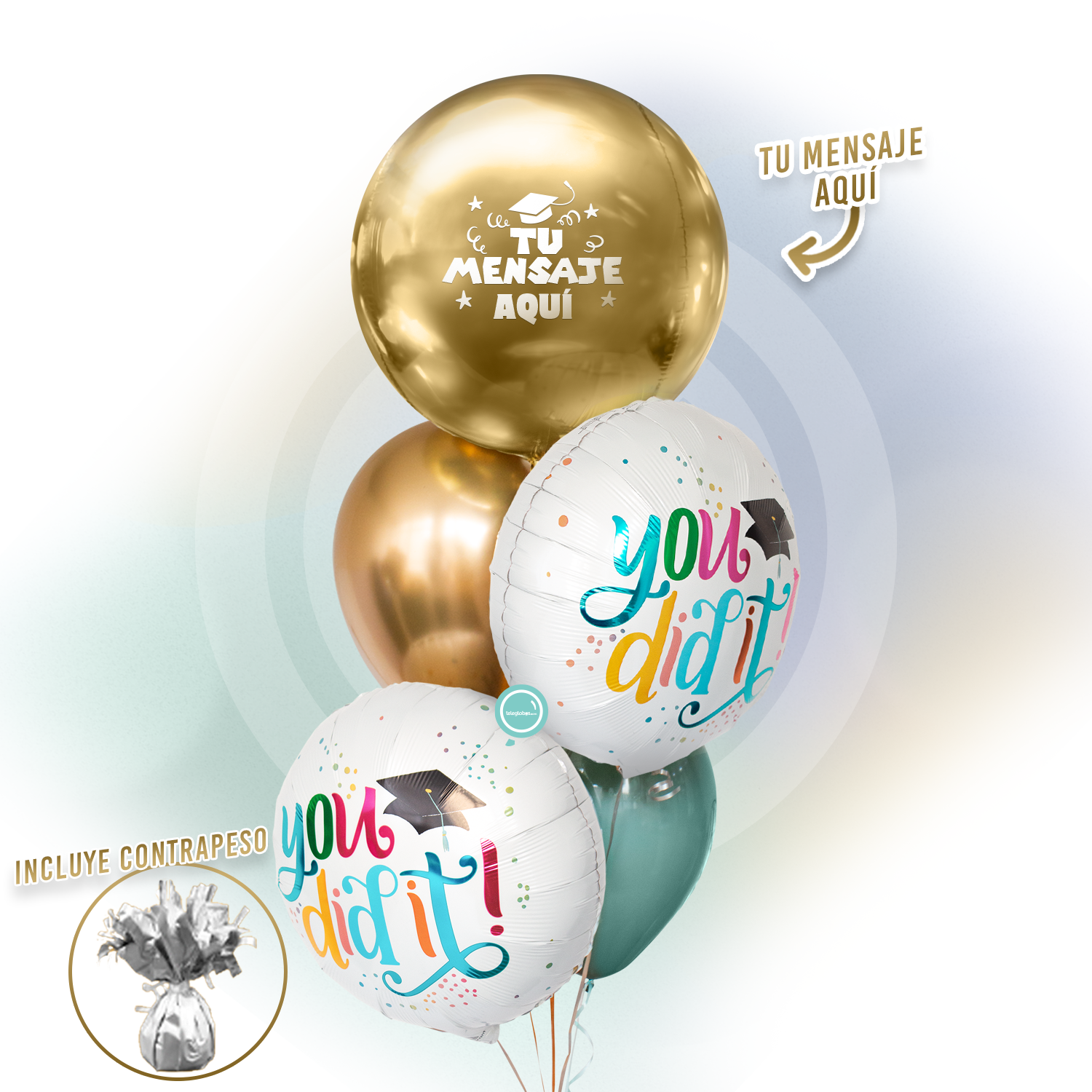 Bunch de Globos para Graduación - You did it! -