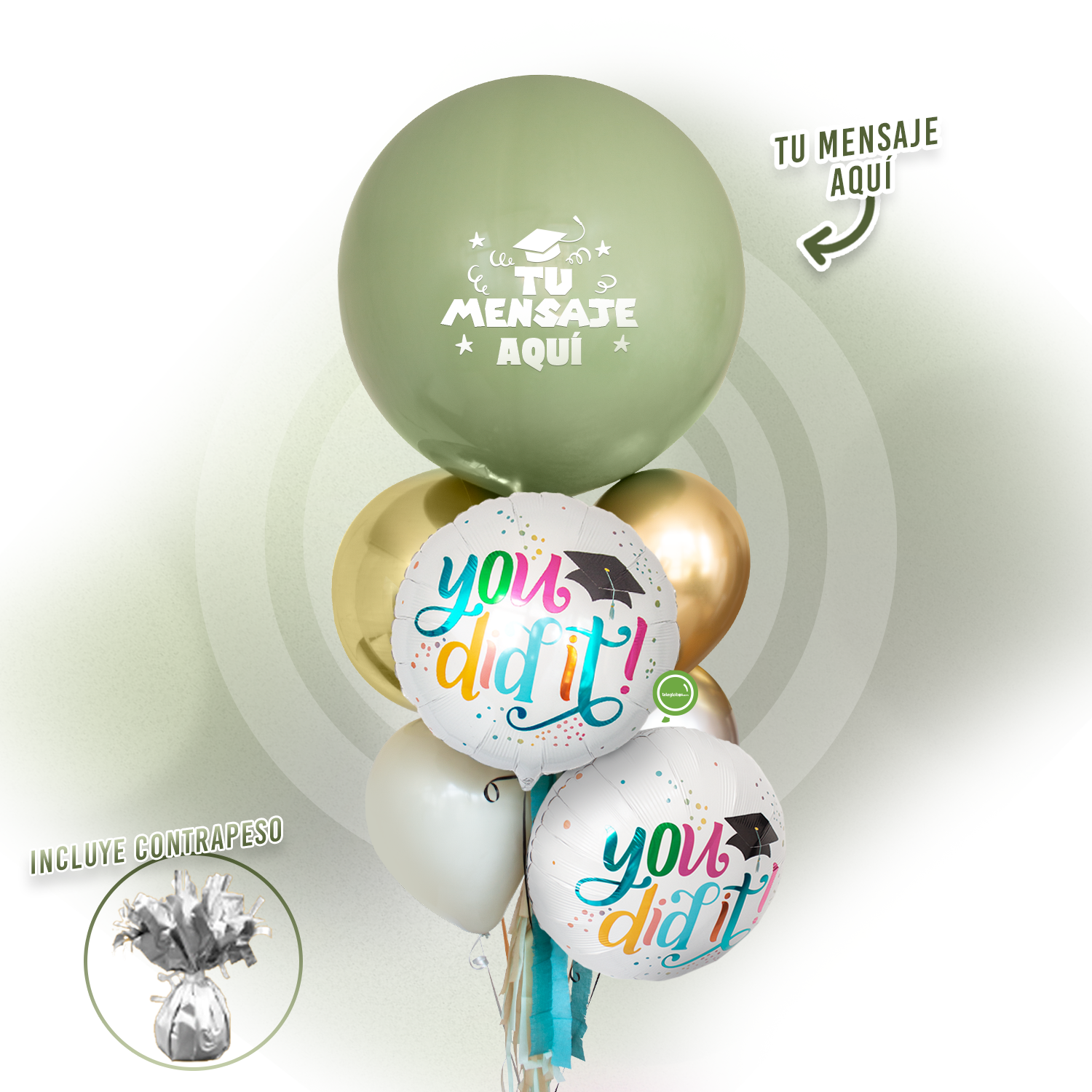 Bunch de Globos Inspira para Graduación - You did it! -