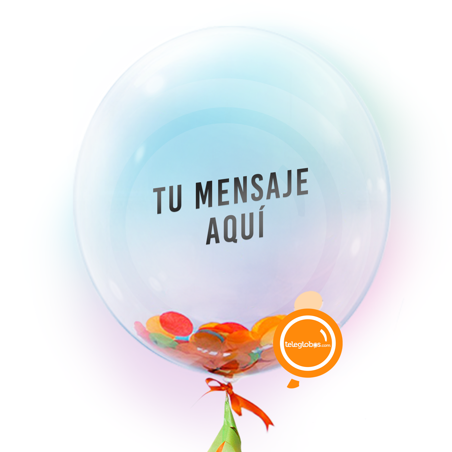 Burbuja con helio personalizada -Feliz Cumpleaños-