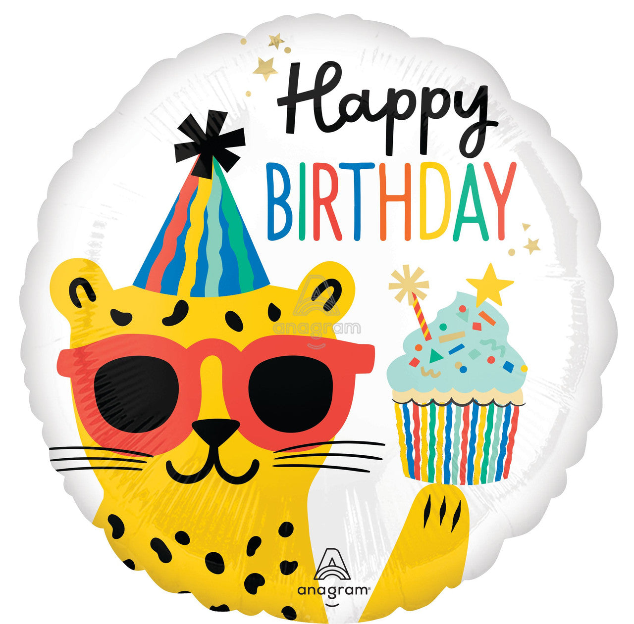 Globo Metálico 18" Happy Birthday Party Animal
