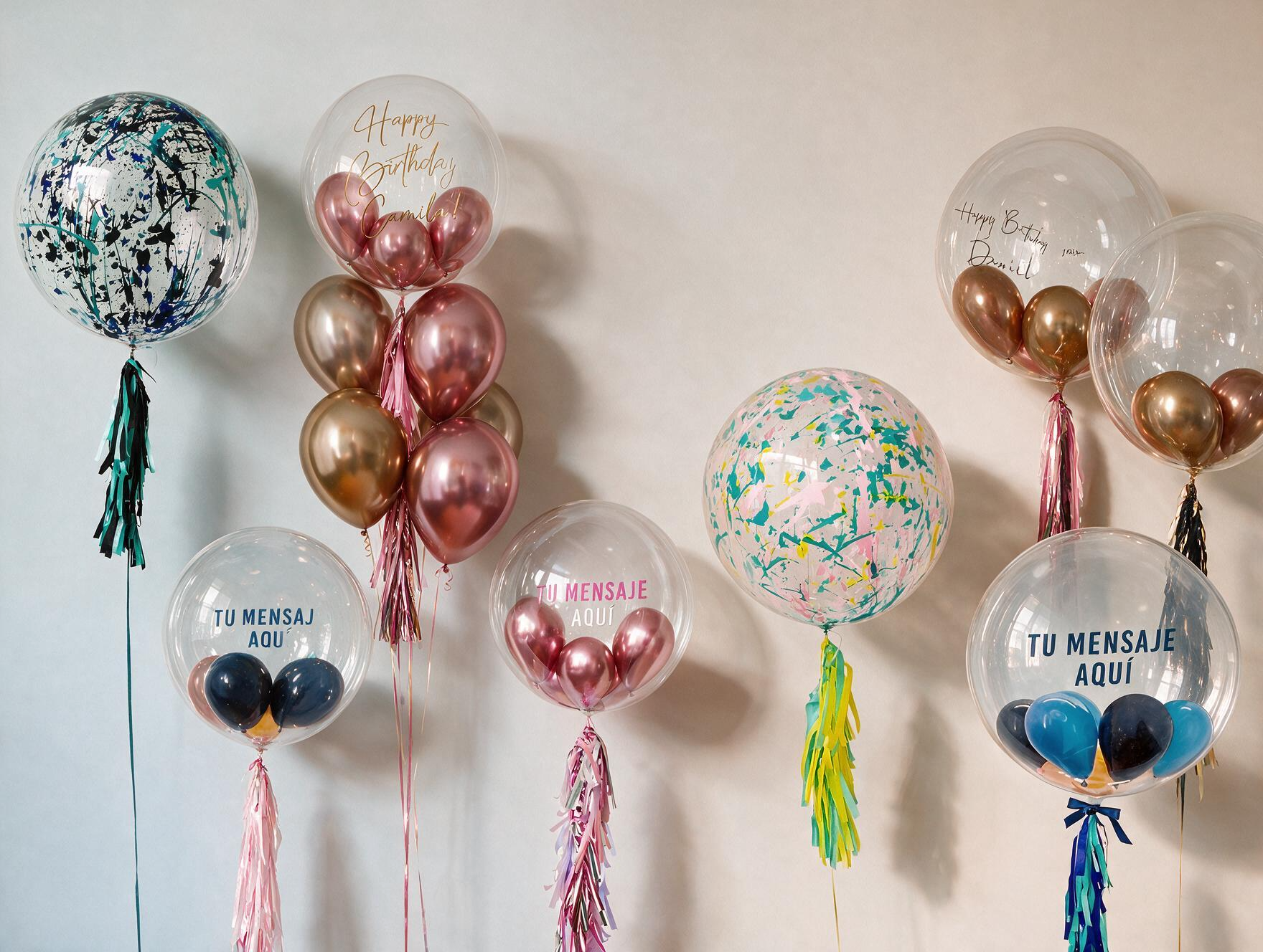 Globos burbujas Personalizados en Flotando de Teleglobos a domicilio CDMX