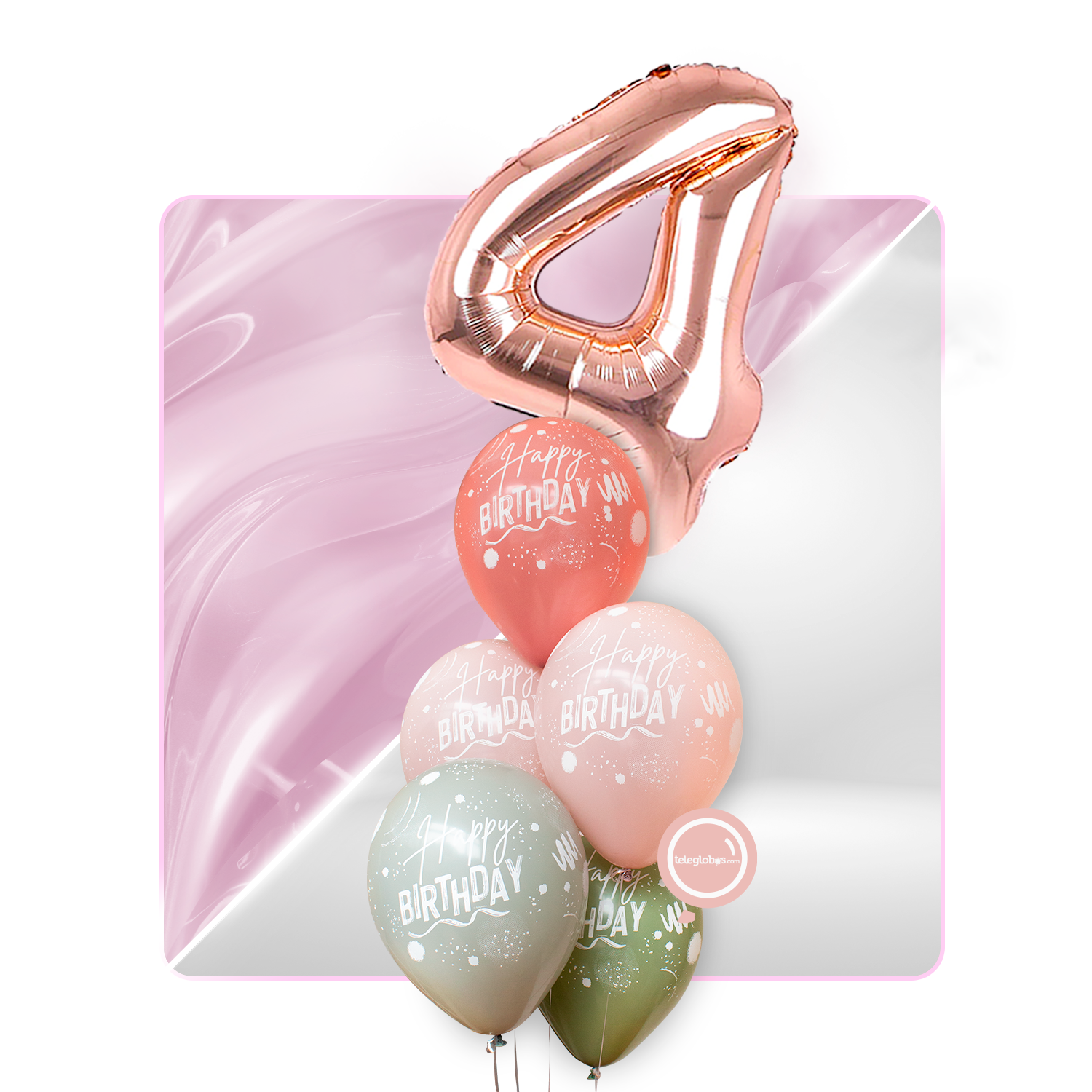 Kit Celebra -Happy Birthday Pastel Dusk- con Globos de Helio