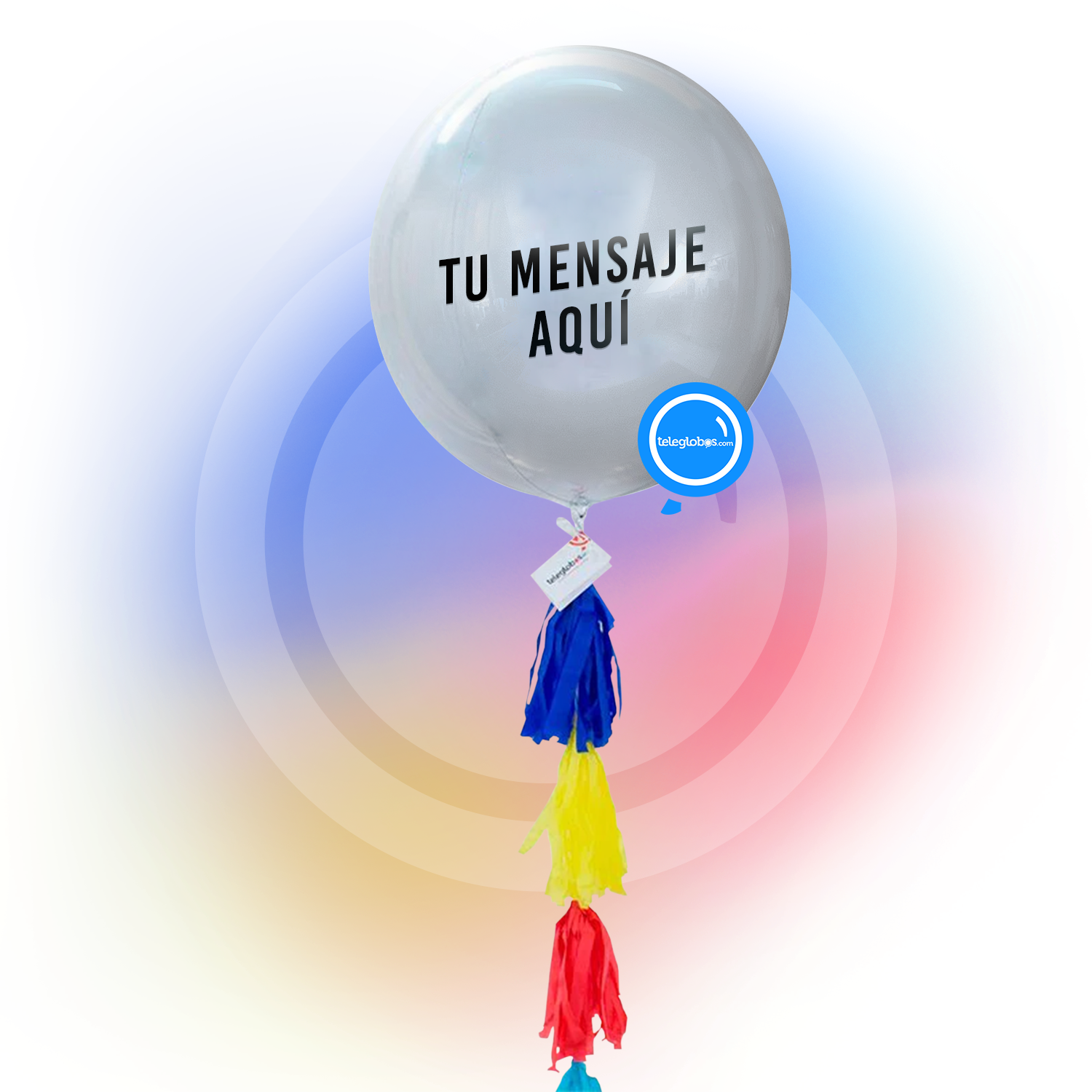 Globo Orbz Plata Globo con helio plata personalizado globo para hombre ciudad de mexico globos en cdmx