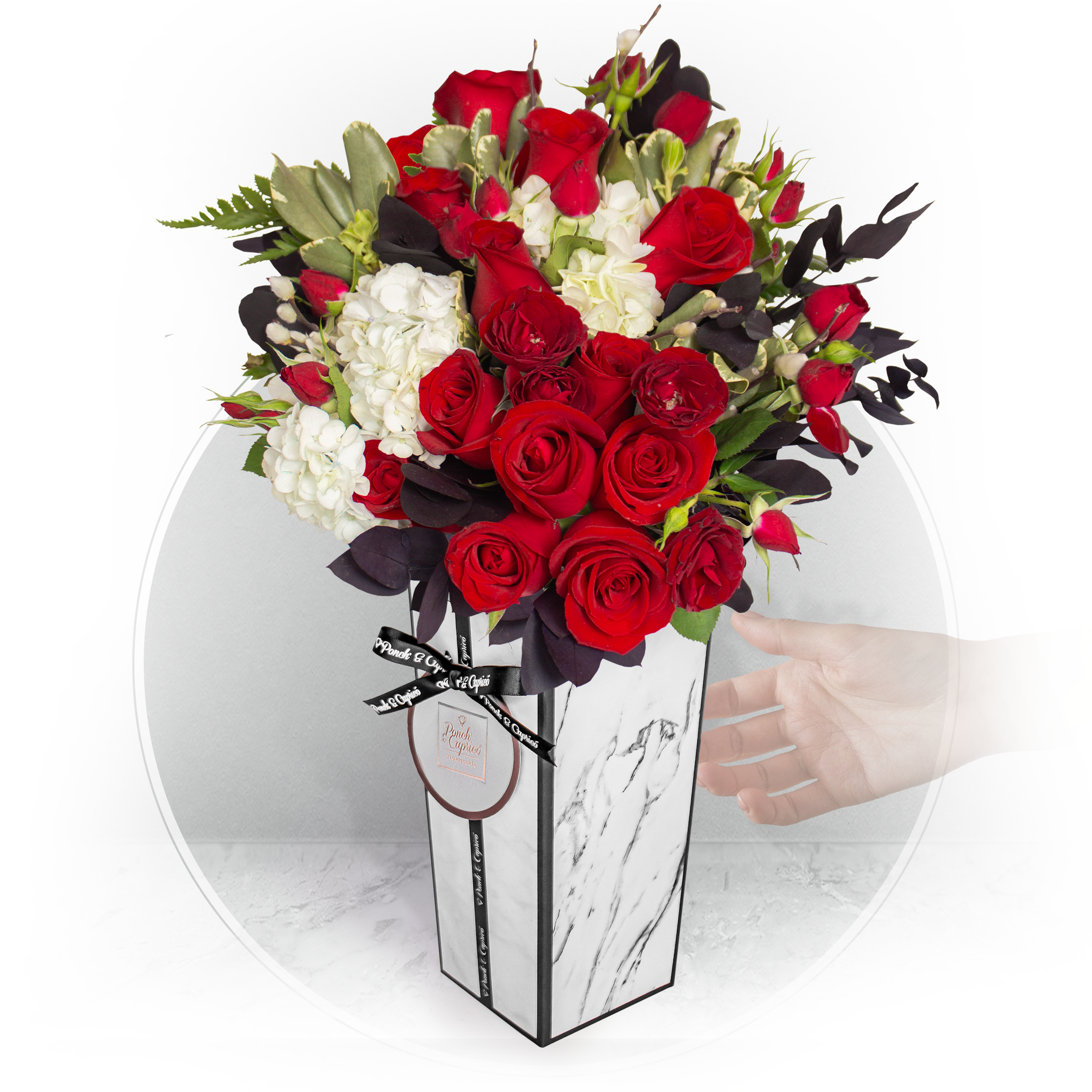 Ramo de Rosas Rojas y Hortensias - Envío gratis hoy
