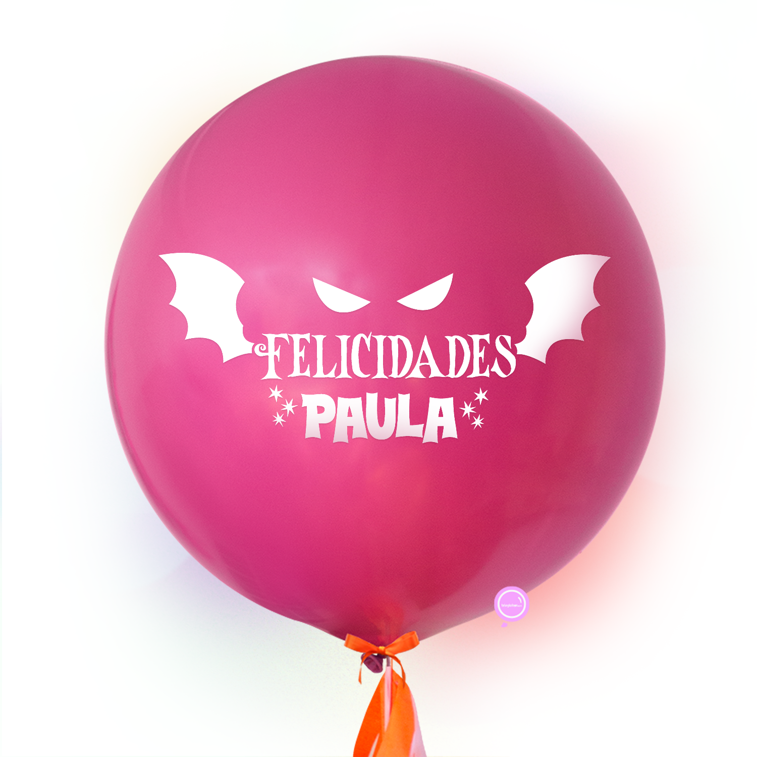 Globo Fashion Orquídea Morada Personalizado de 24 - Glamorous Pumpkin - Inflado con Helio