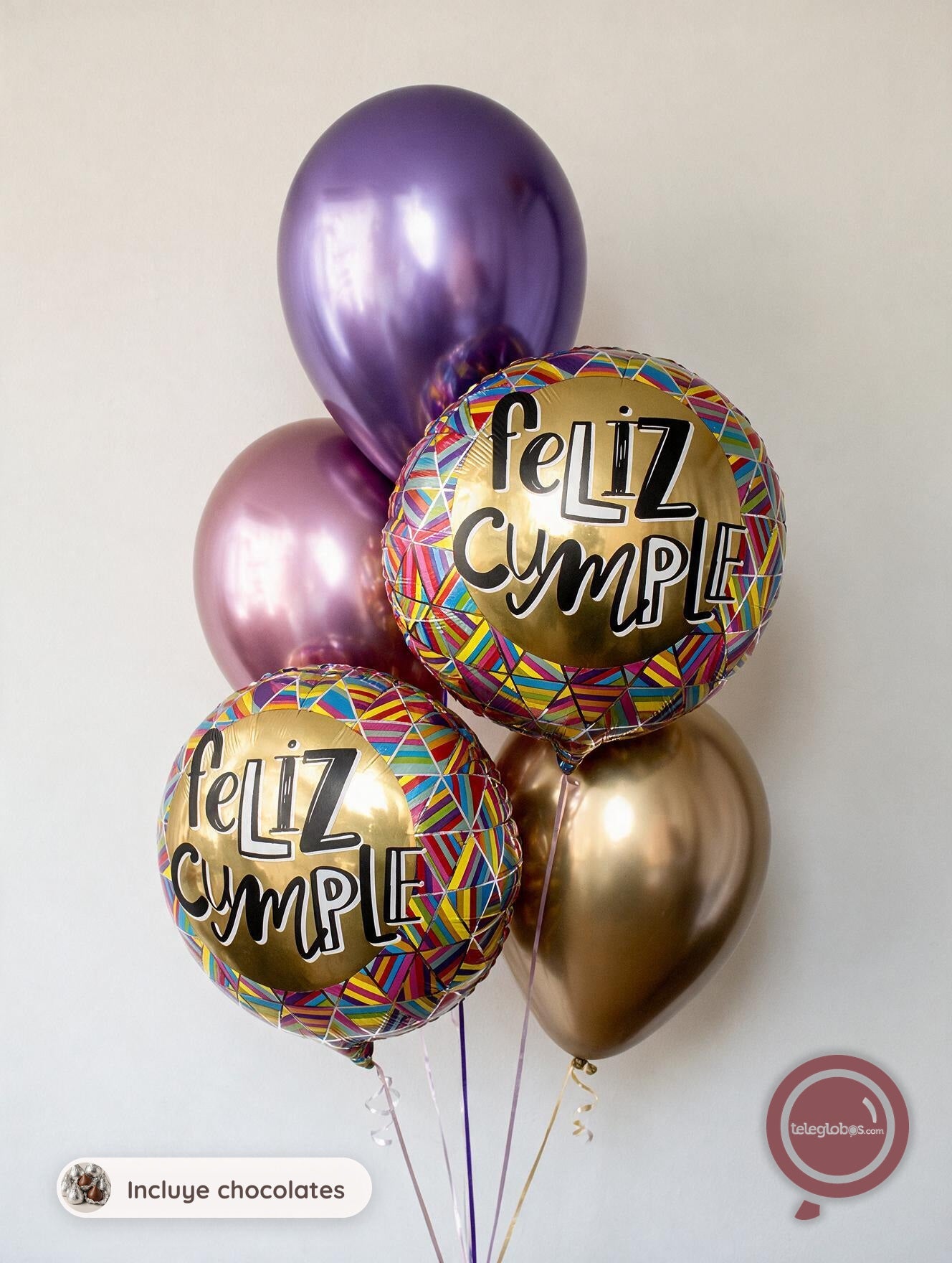 Bouquet de Cumpleaños -Feliz Cumple Triángulos-