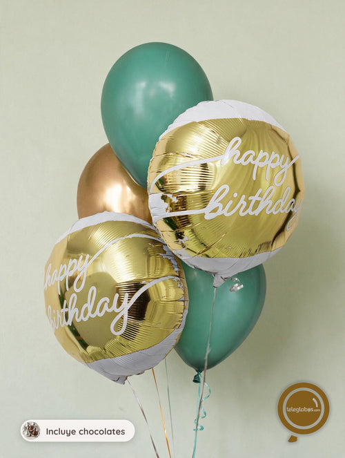 Bouquet de Cumpleaños -Happy Birthday Golden-