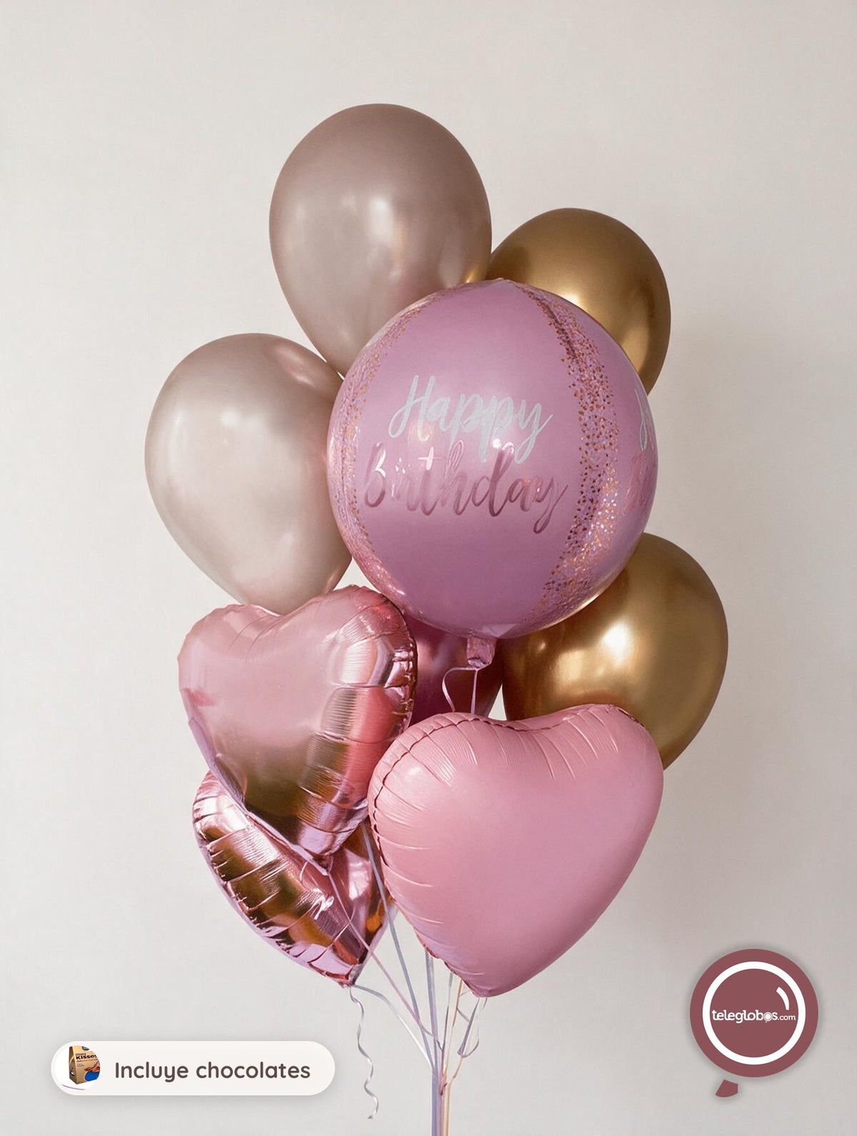 Bouquet de Globos de Ocasiones -Blush Birthday-