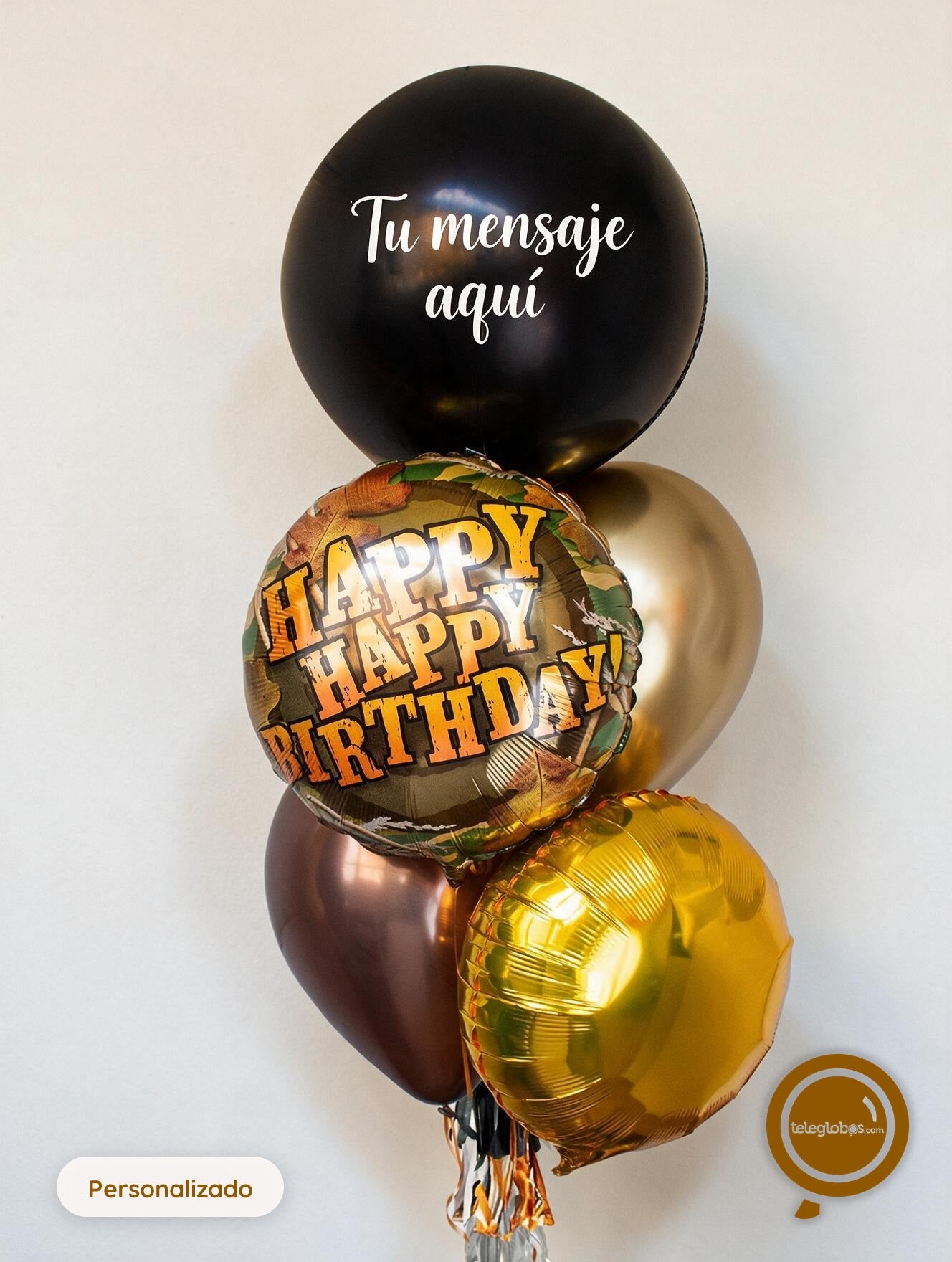Bunch de Globos con Helio personalizado - War Birthday -