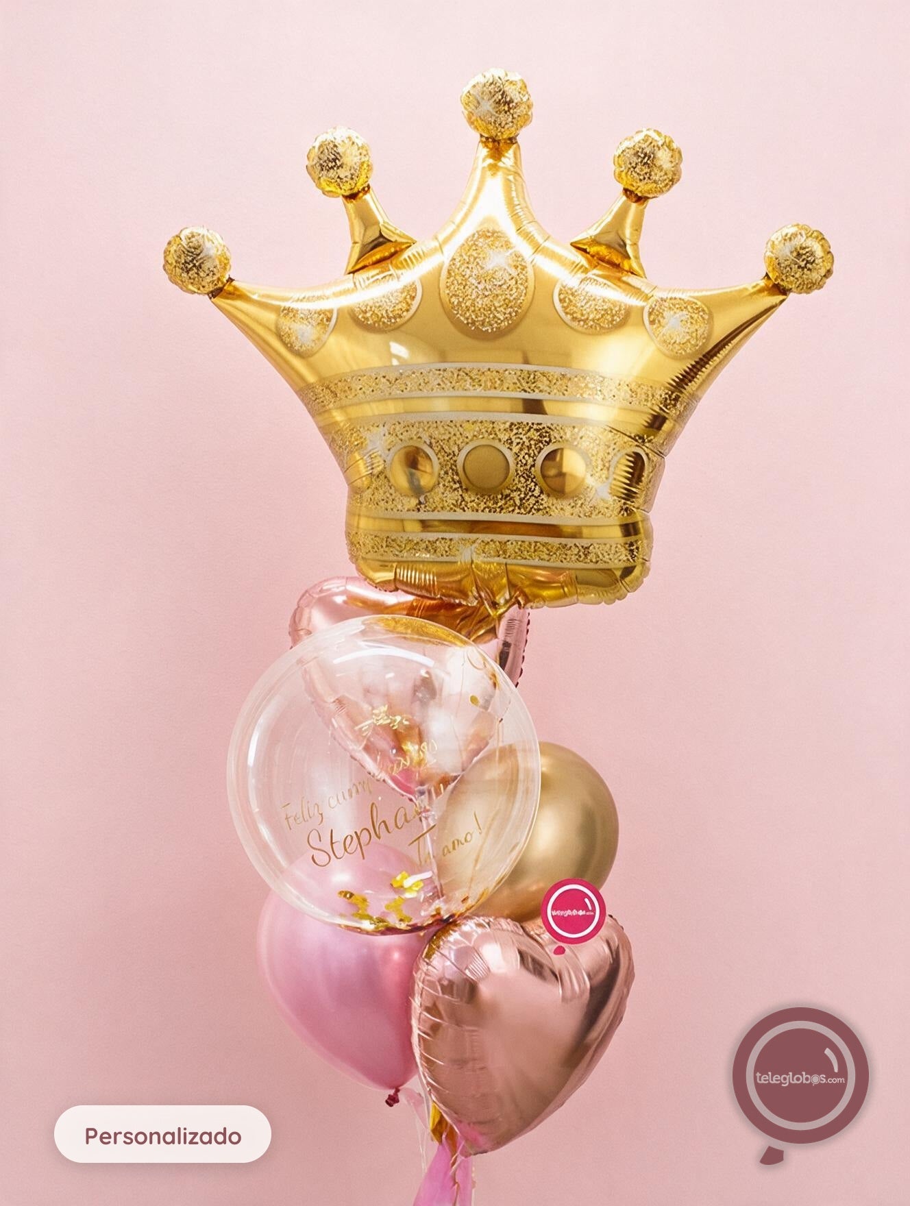 Bunch de globos personalizado - Corona -