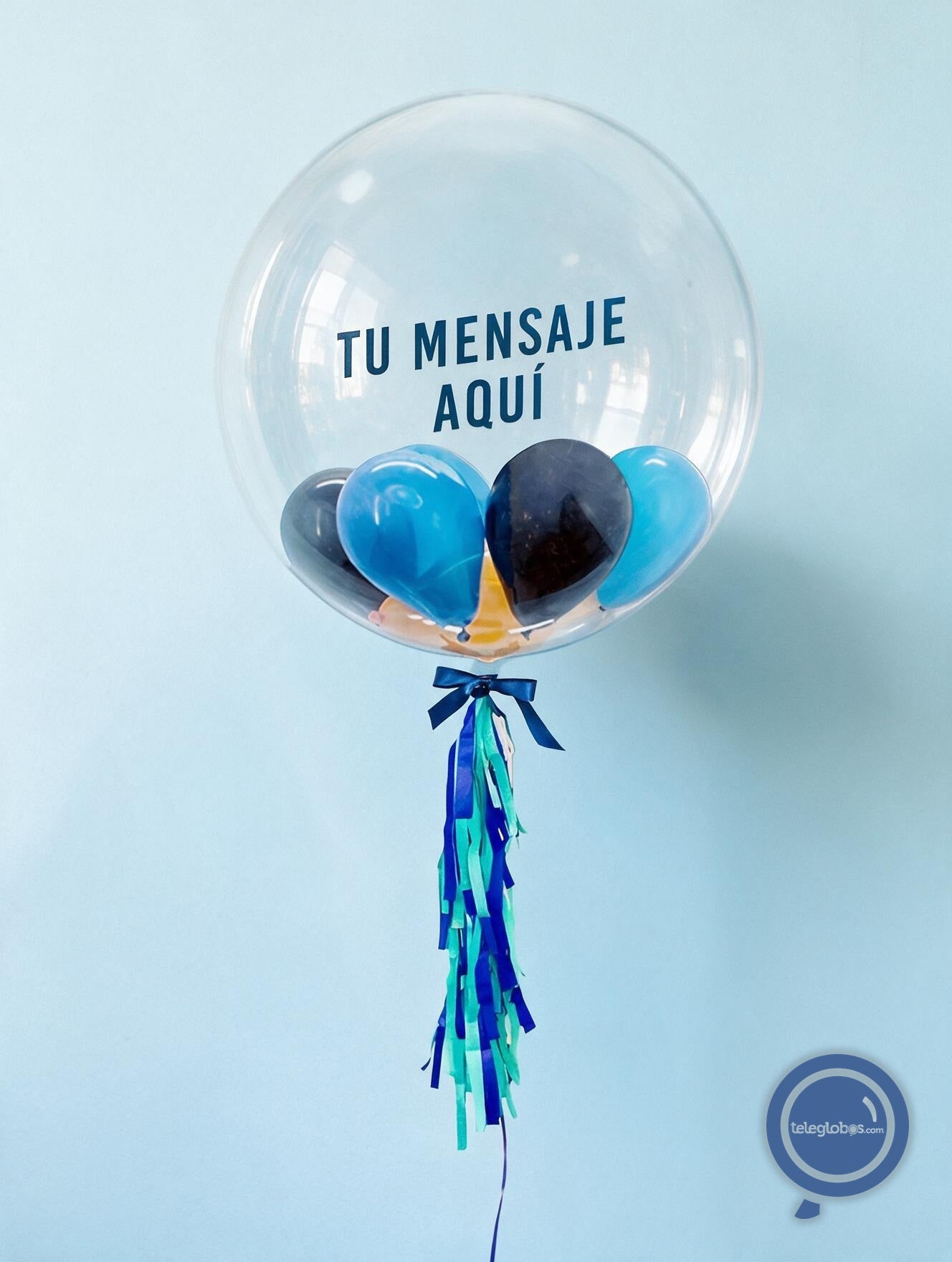 Burbuja con helio personalizada Mientras mas velas