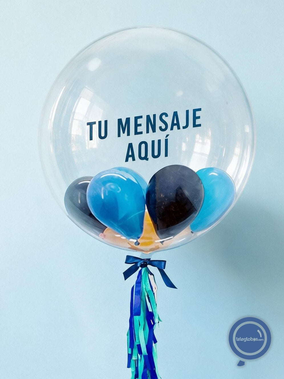 Burbuja con helio personalizada Mientras mas velas