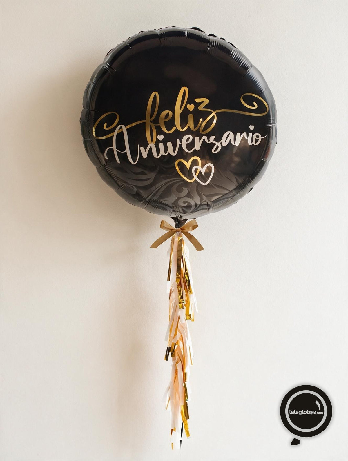 Globo Metálico Super Shape de 30" - Feliz Aniversario Corazones