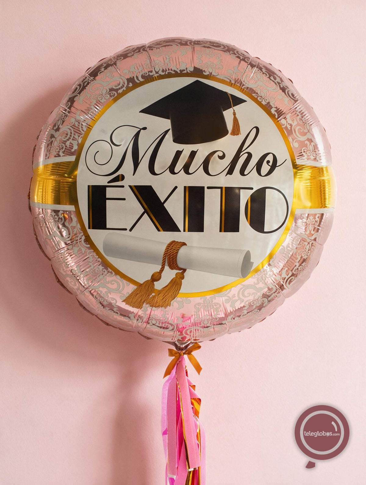 Globo Metálico Super Shape de 36" - Mucho Éxito Grad Rose Gold