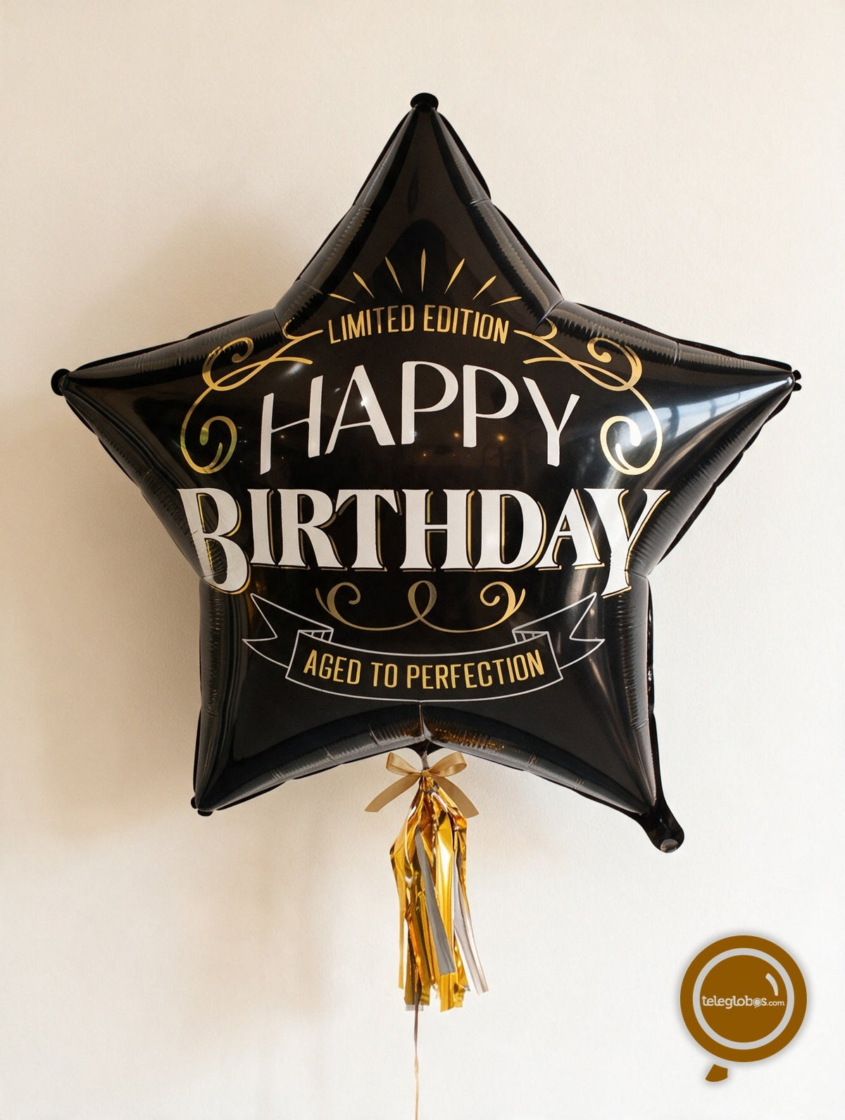Globo Metálico Super Shape de 28" - Happy Birtday - Better With Age