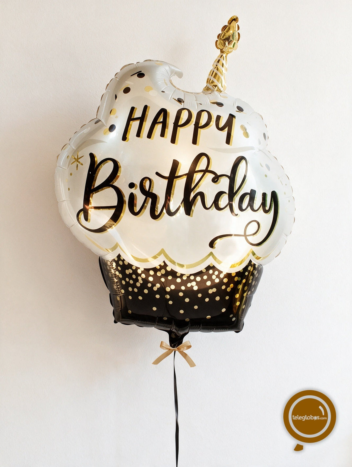Globo Metálico Super Shape de 29" - Satin Happy Birthday Cupcake