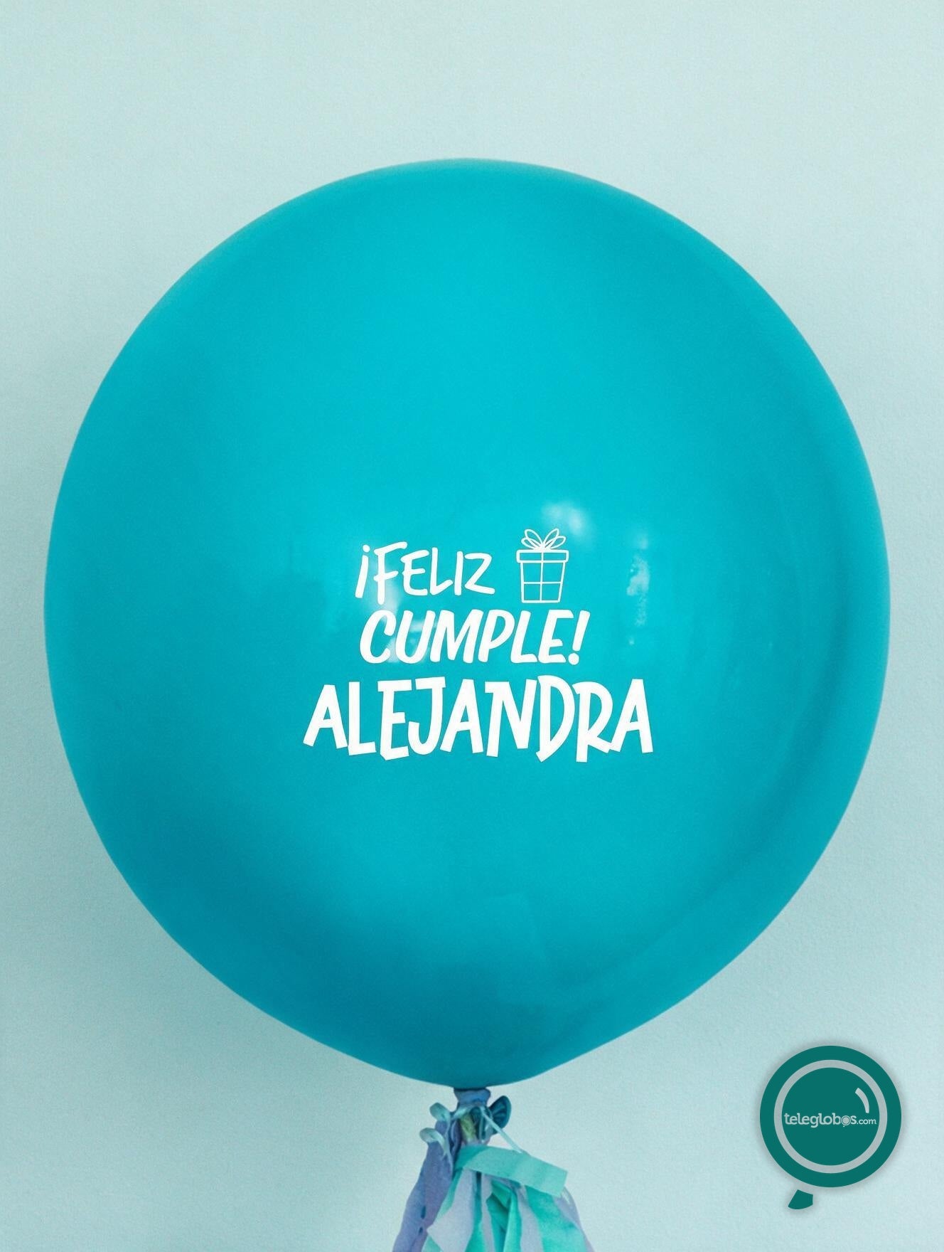 Globo Personalizado de 24" Azul Caribe - detalle