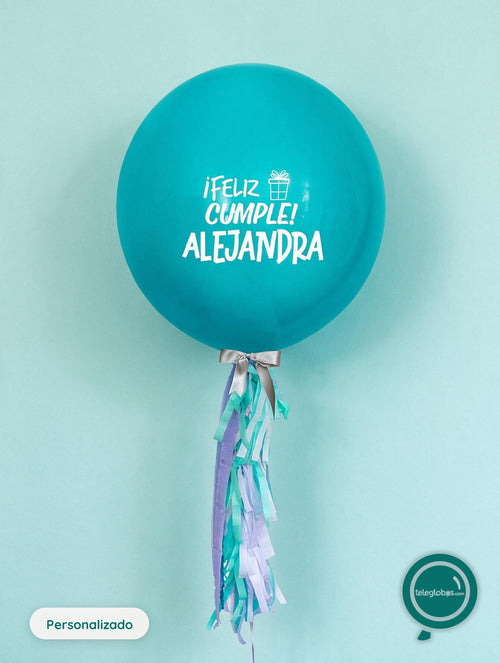 Globo Personalizado de 24" Azul Caribe