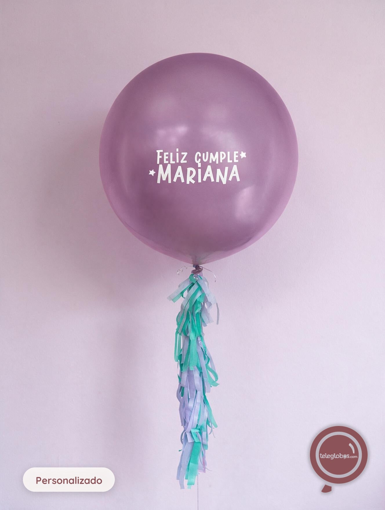Globo Personalizado de 24" Pastel Lavanda