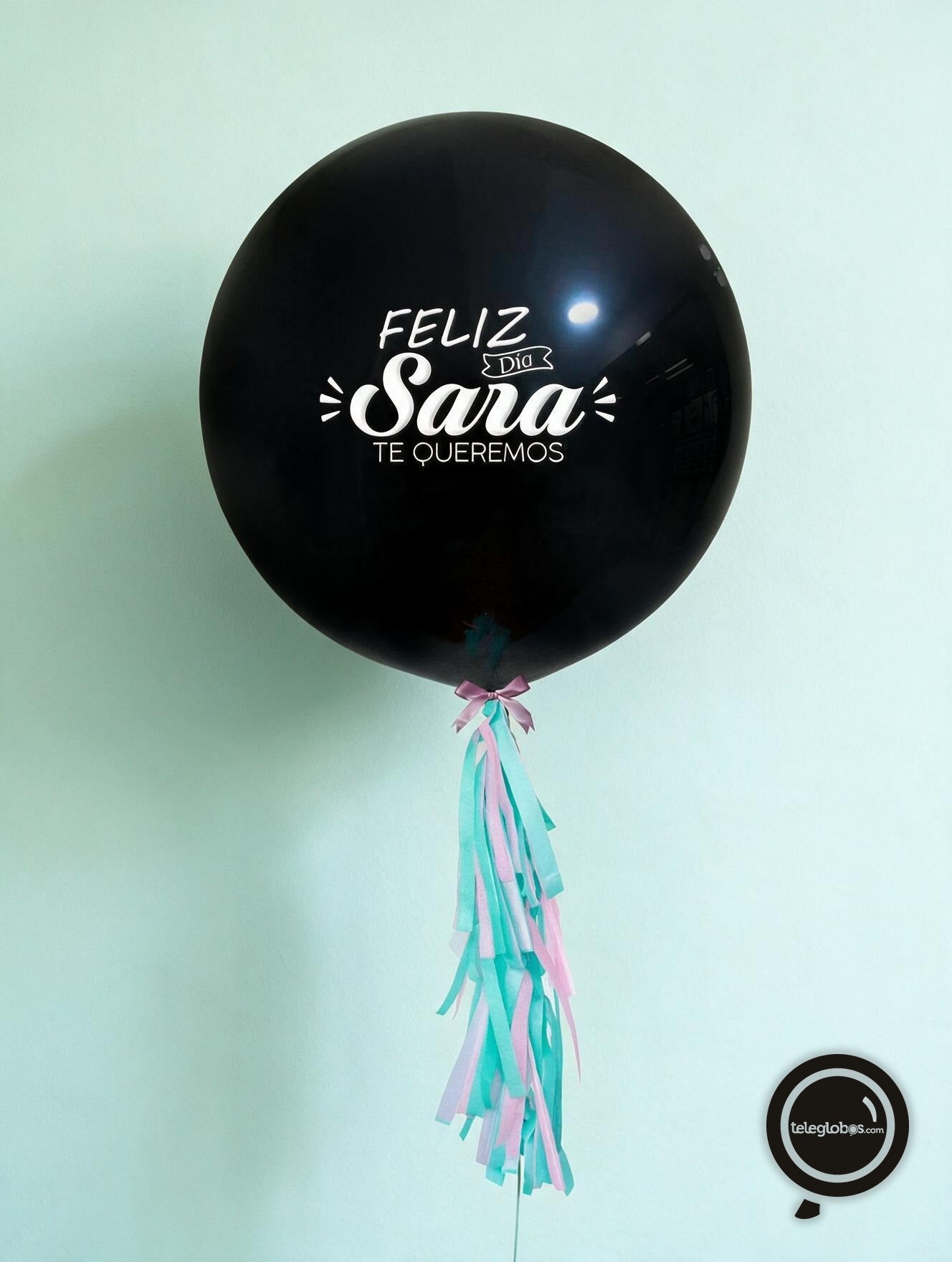 Globo Personalizado de 24" Fashion Negro - detalle