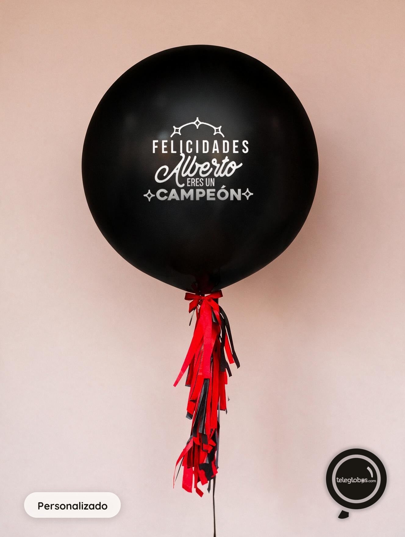 Globo Personalizado de 24" Fashion Negro