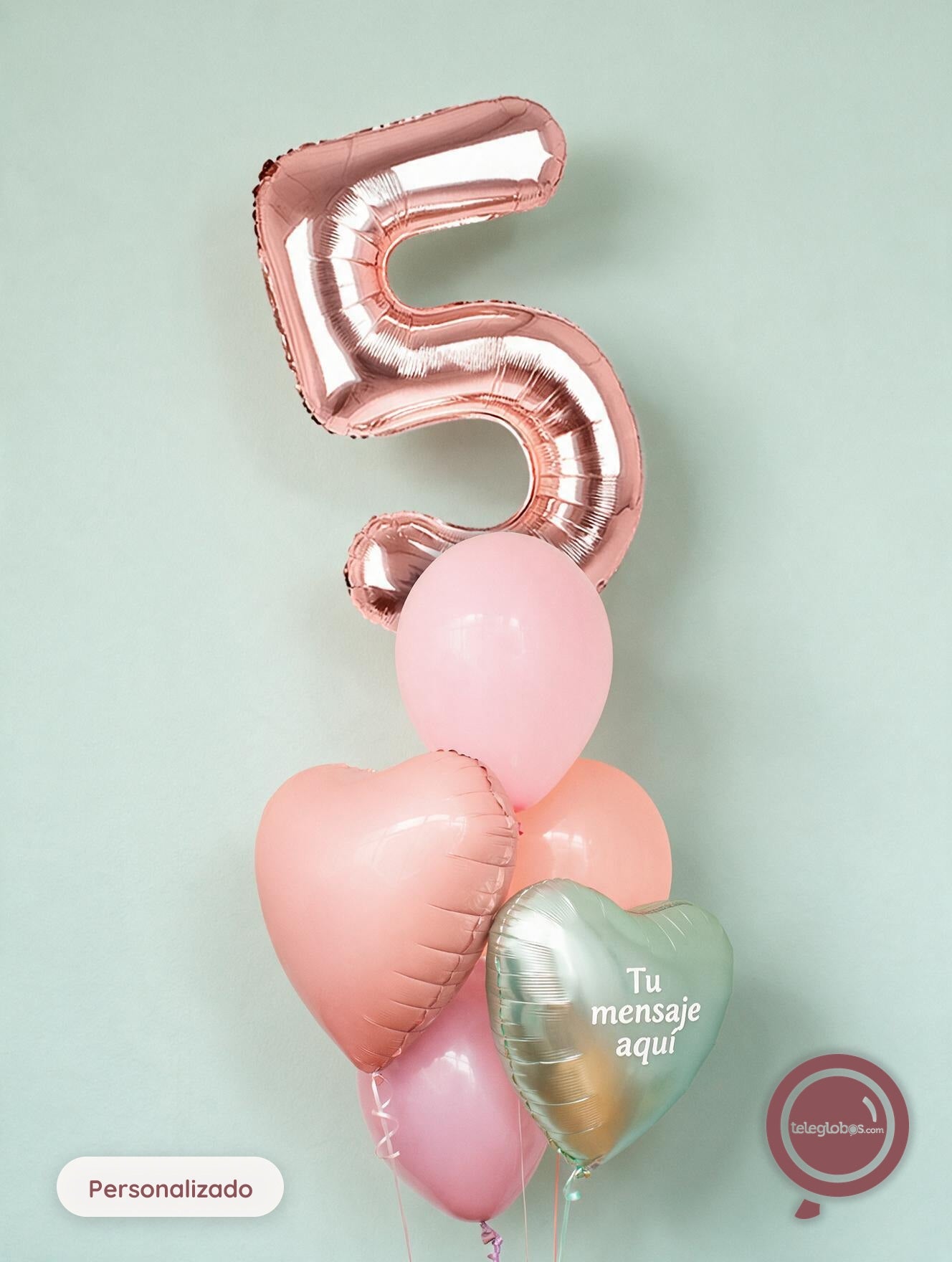 Kit Celebra -Rainbow Boho- con Globos de Helio