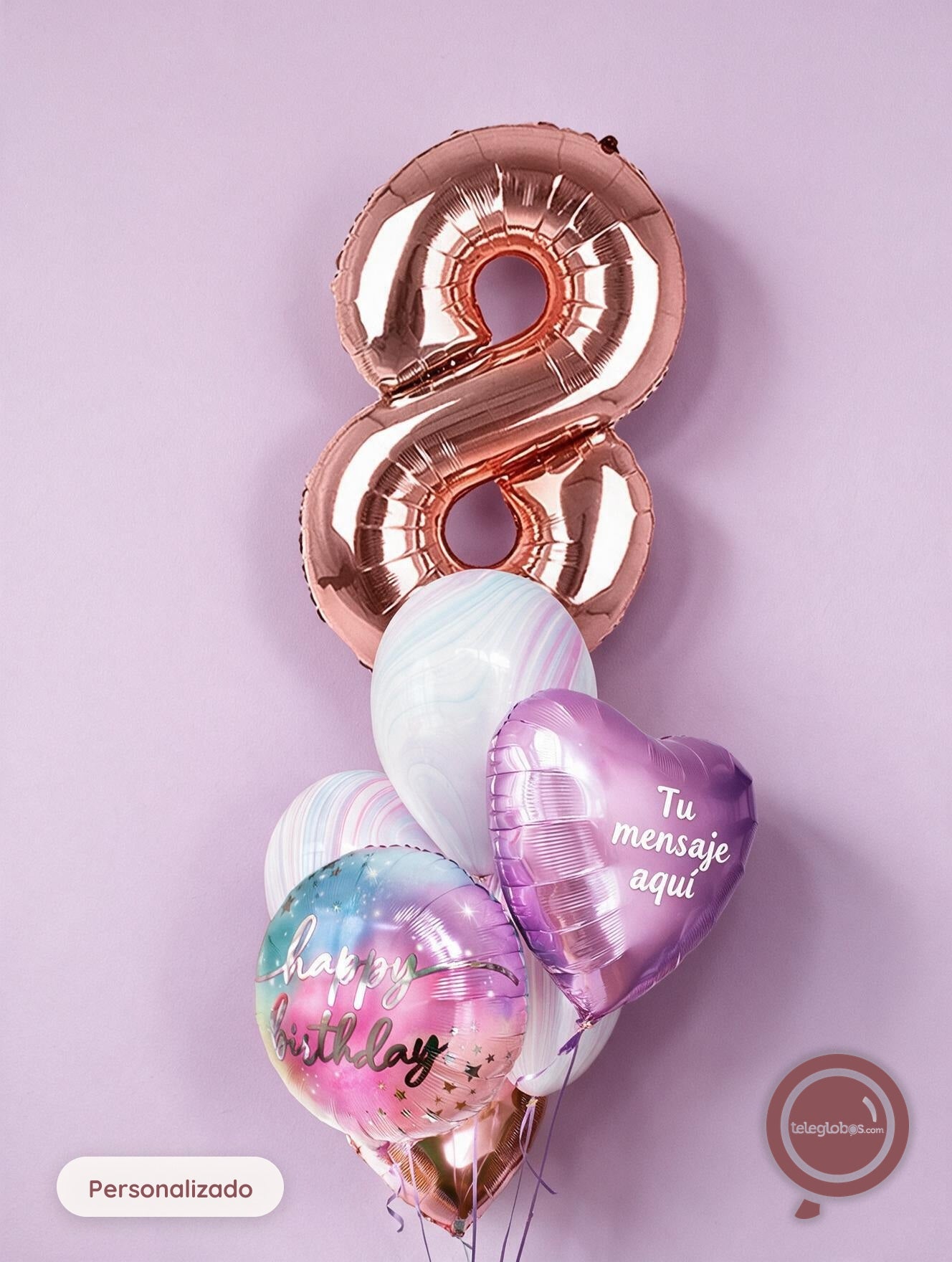 Kit Celebra -Rainbow Day- con Globos de Helio (Una Torre)