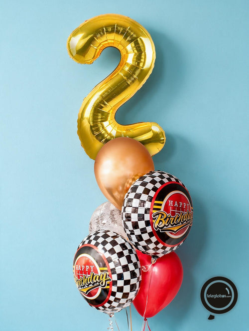 Kit Celebra -Trofeo You're the number 1- con Globos de Helio