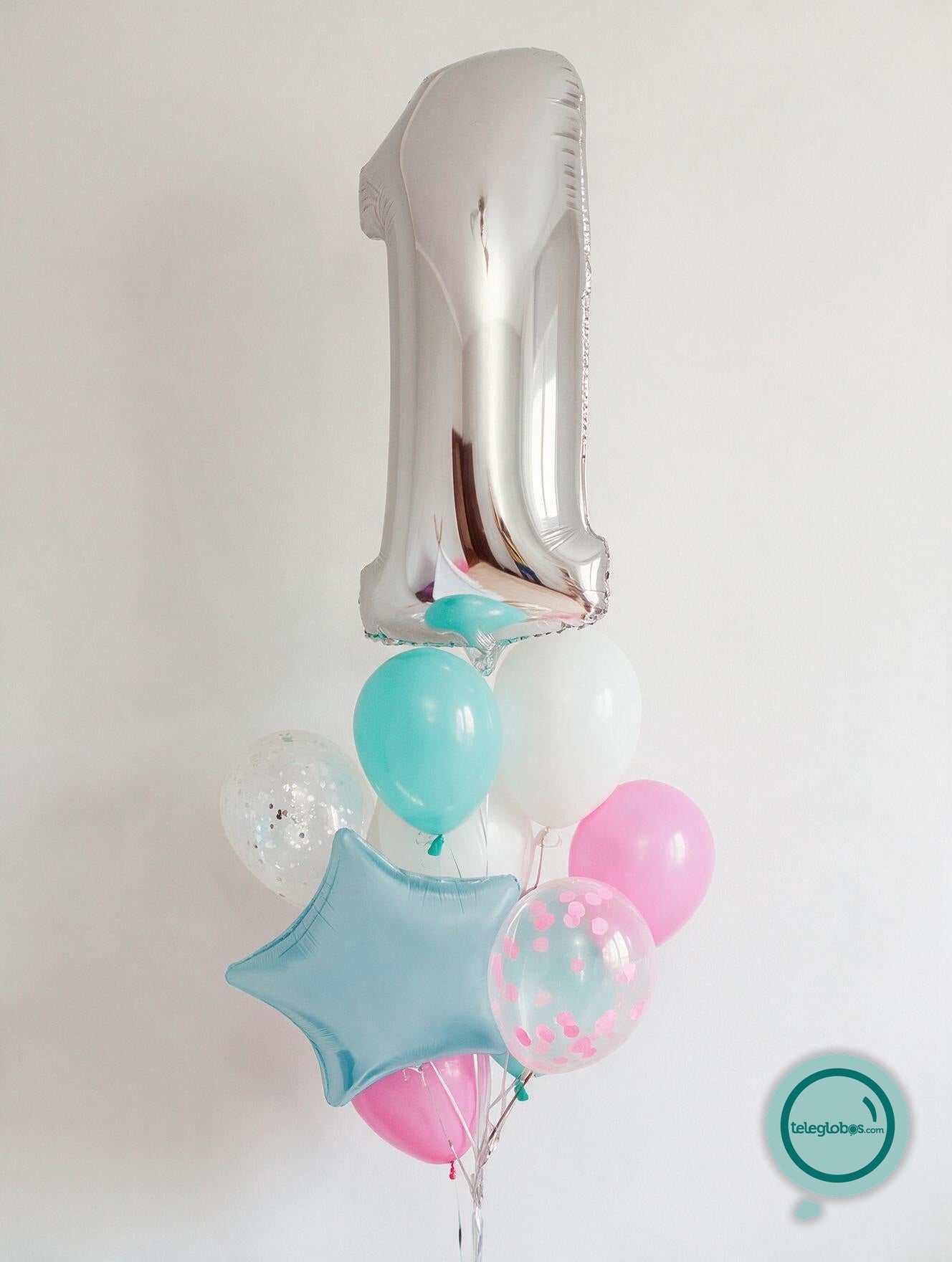 Kit de Globos con Helio Mix y Numero