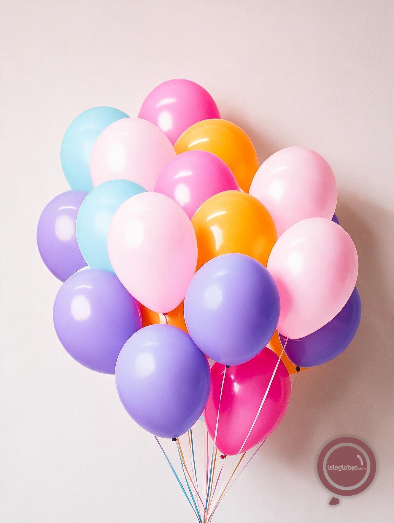 25 Globos de látex unicolor inflados con helio 12"