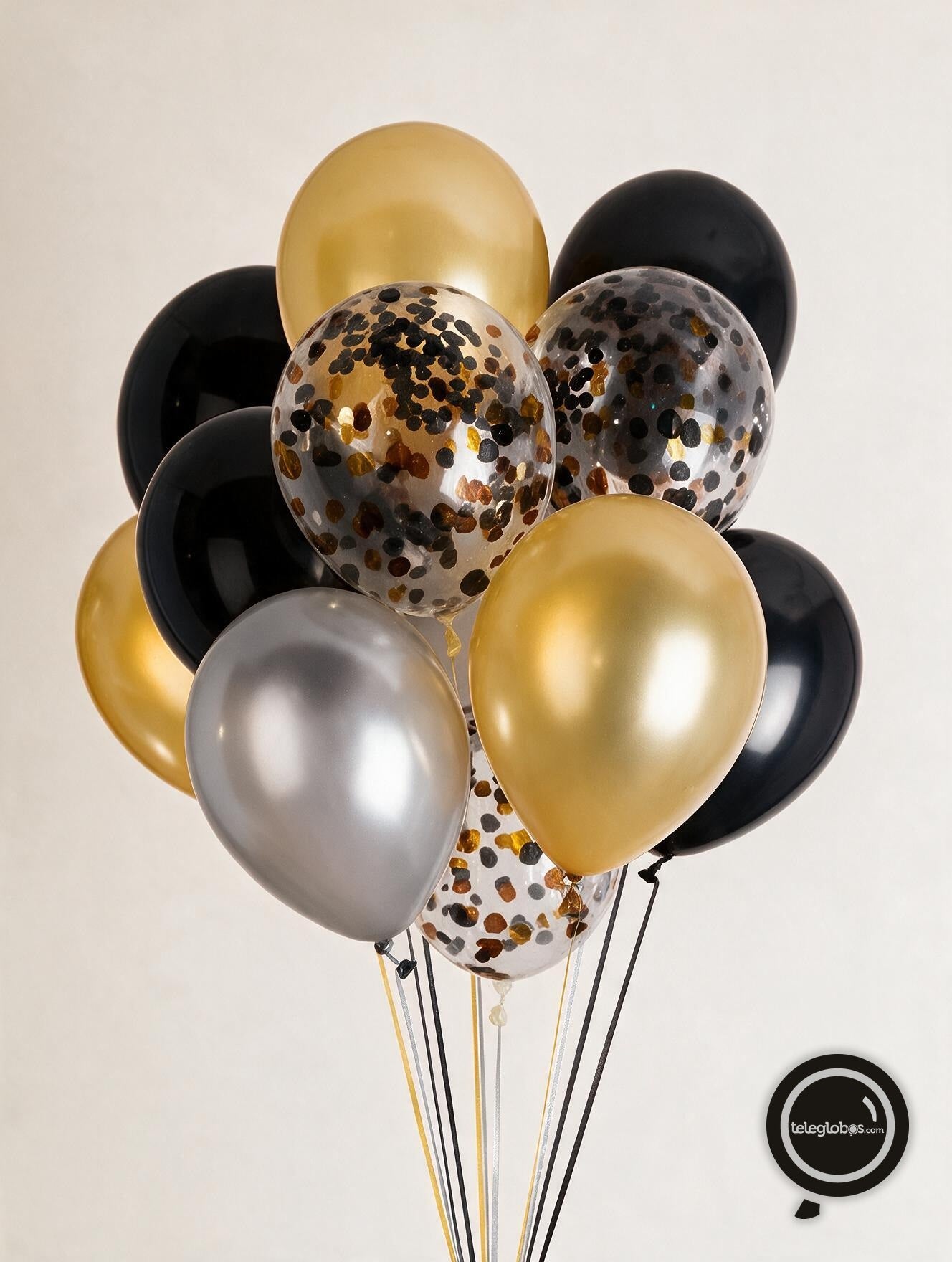 Ramo de 16 Globos de Látex 12 Deluxe con Helio