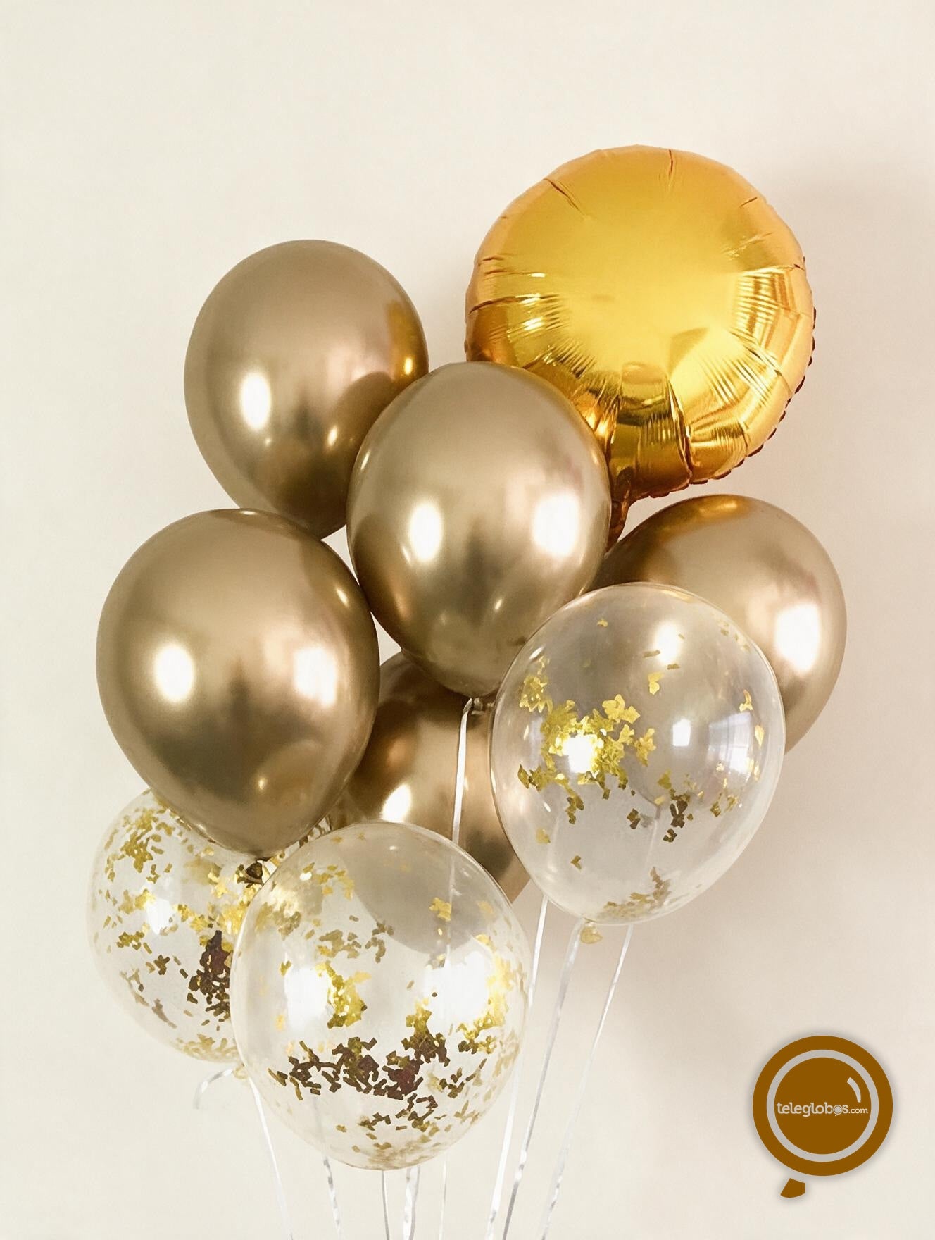 Ramo de 9 Globos - MIX09ORO