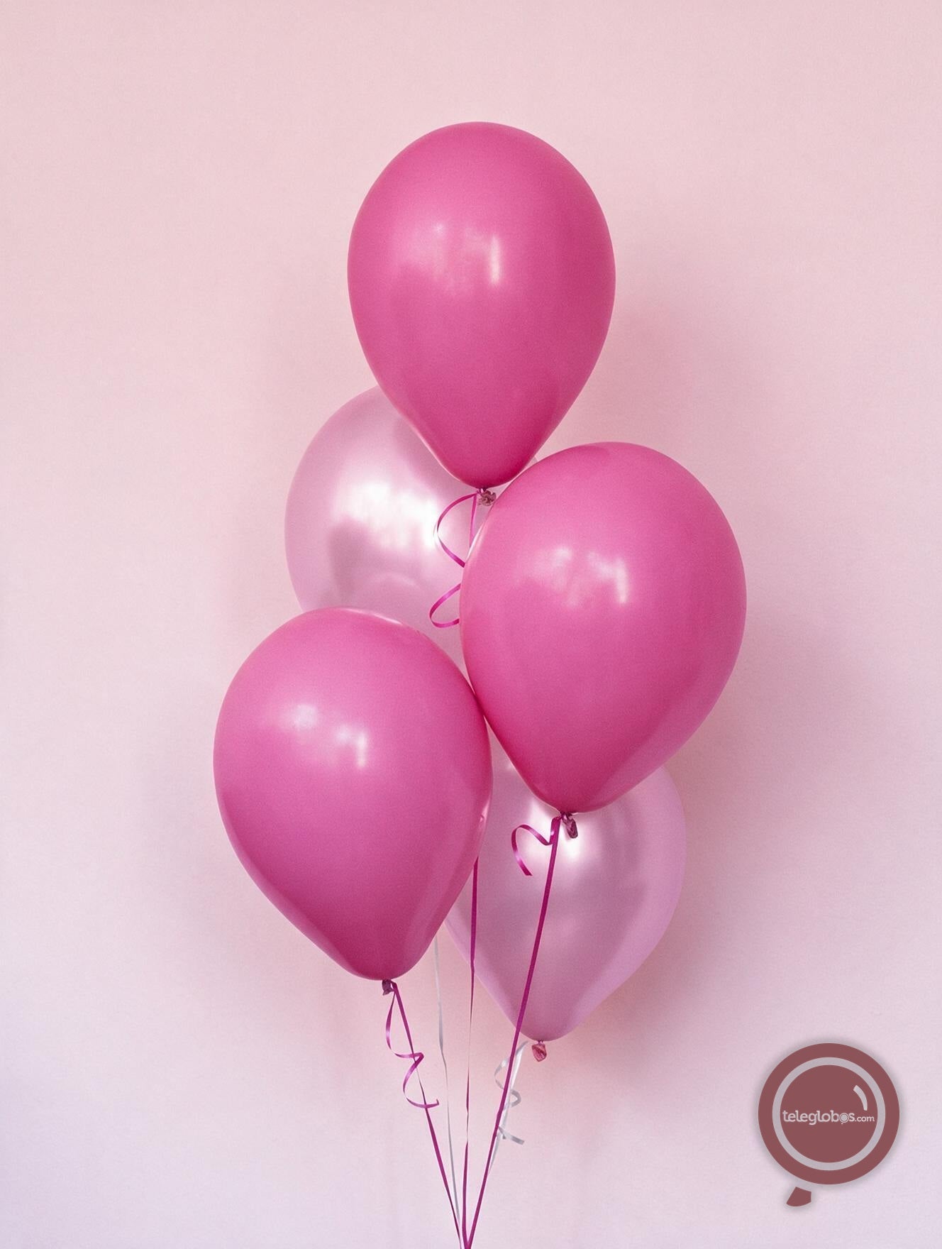 Torre de 5 Globos de Látex Baby Pink