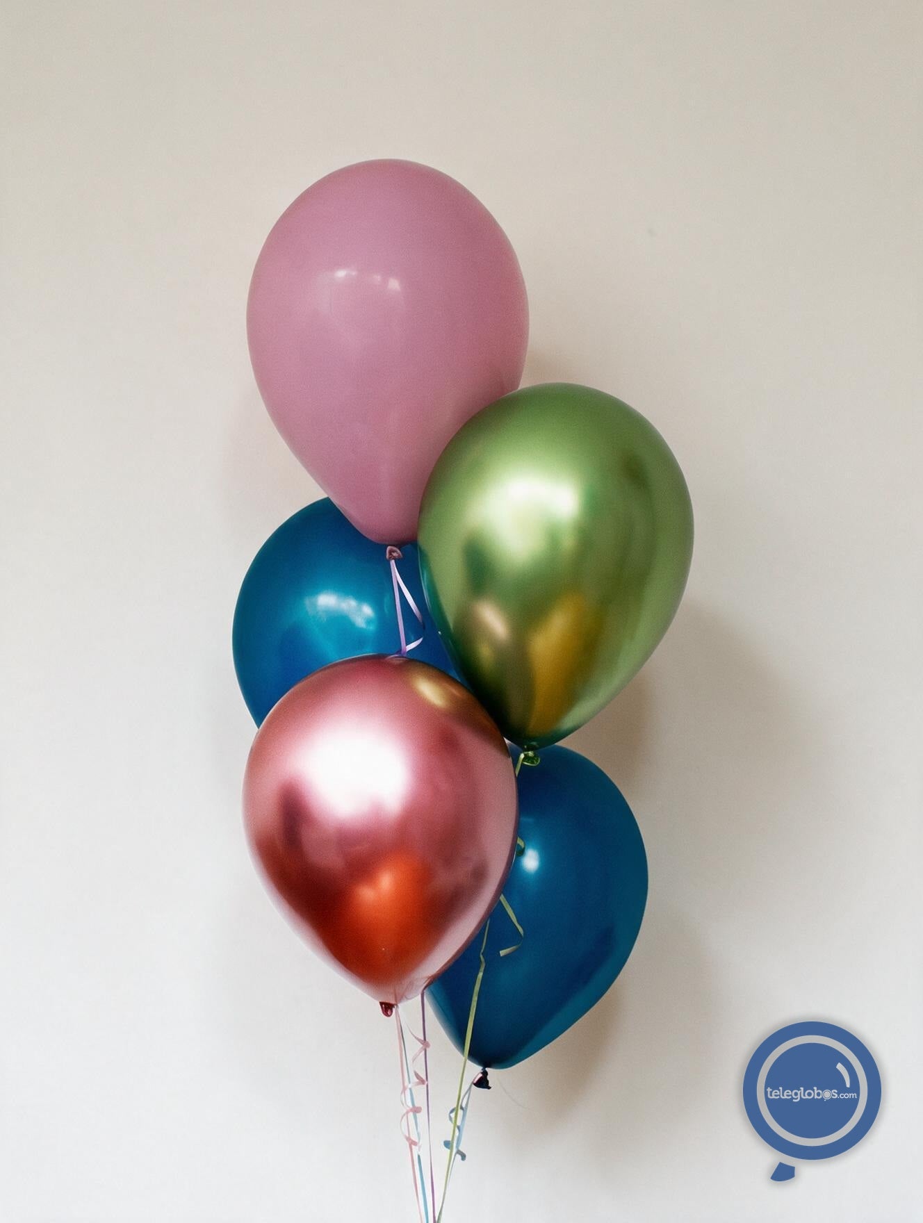 Torre de 5 Globos de Látex Blue Mint