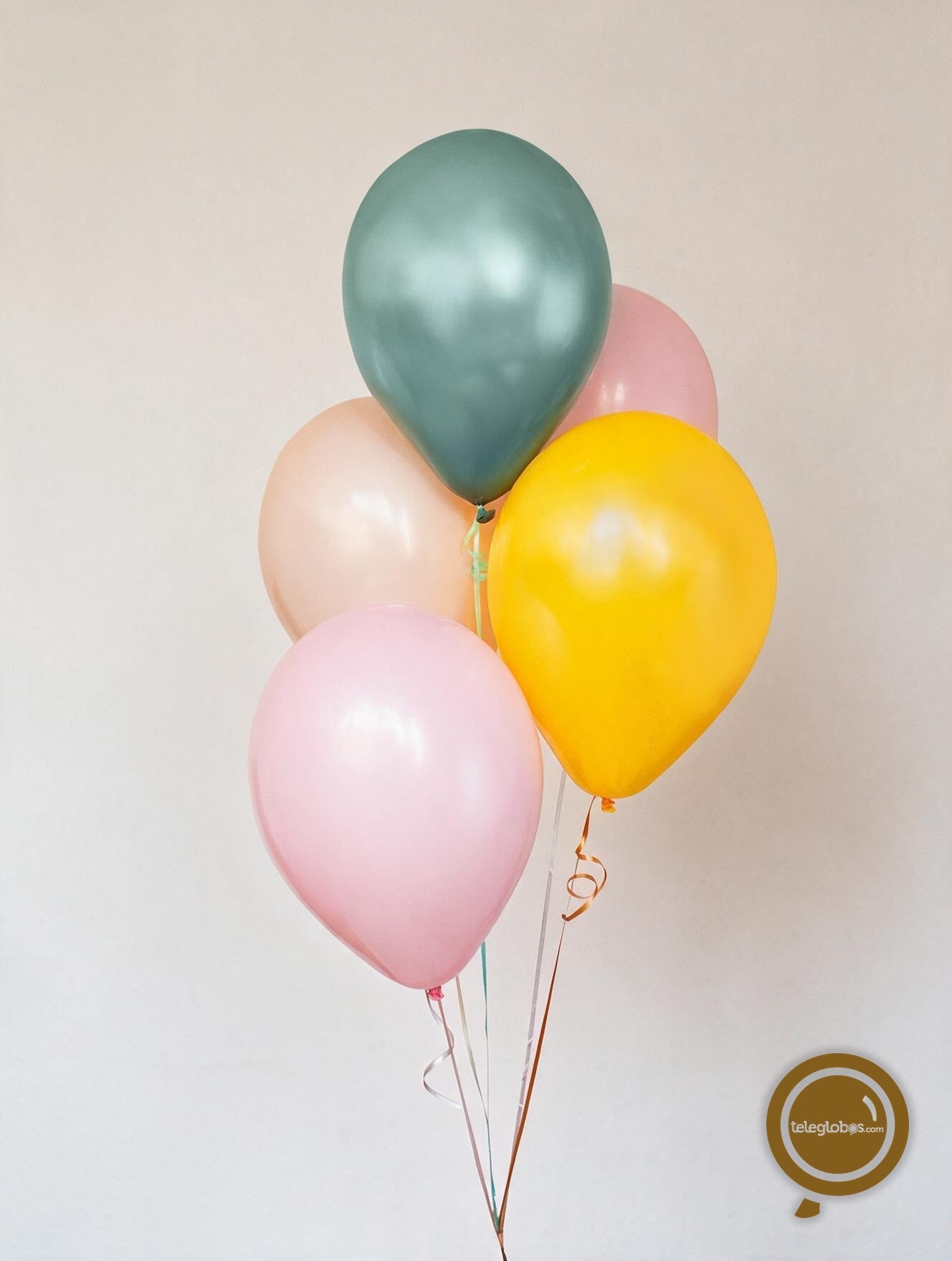 Torre de 5 Globos de Látex en Colores Pastel