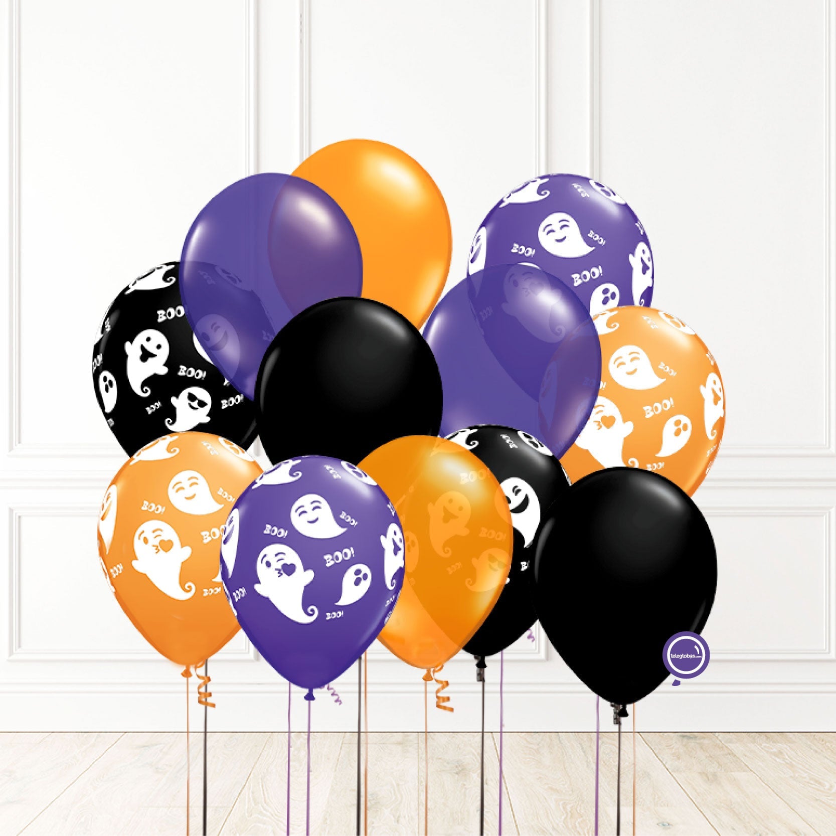 12 globos inflados con helio -Halloween I- Bio* -RACHA01- | Globos y Regalos Teleglobos.com.mx.