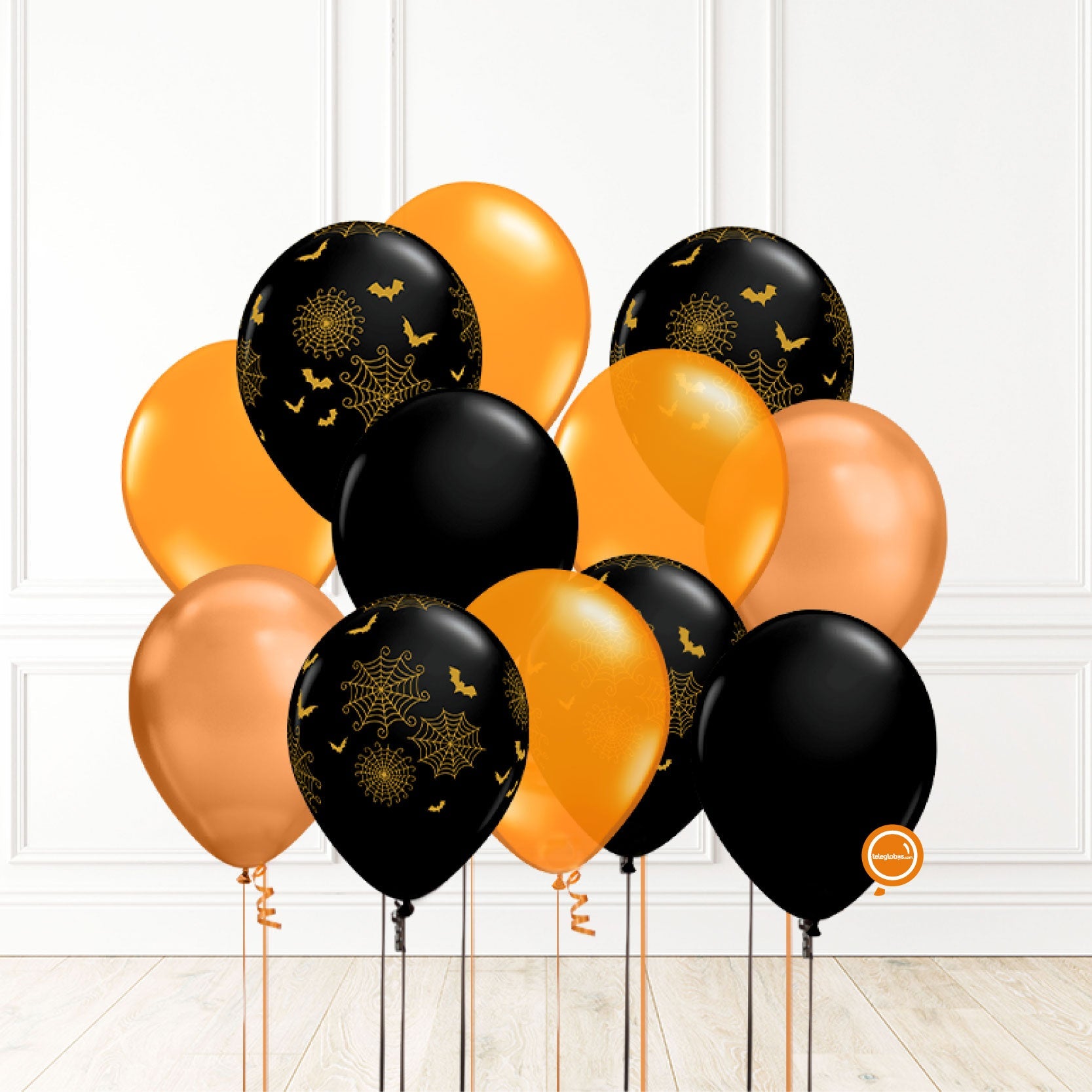 12 globos inflados con helio -Halloween II- Bio* -RACHA03- | Globos y Regalos Teleglobos.com.mx.