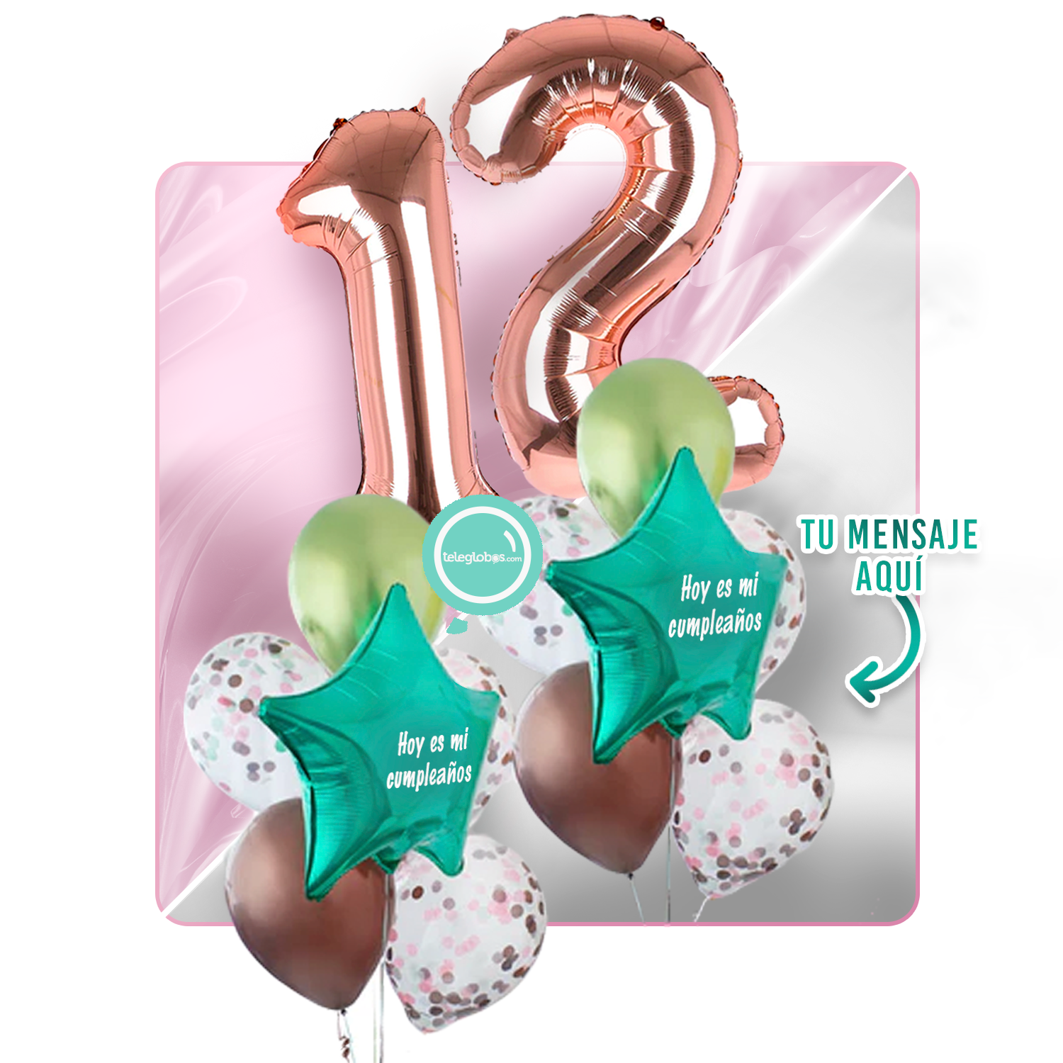 Kit Celebra -Confetti Star- Globos de Helio