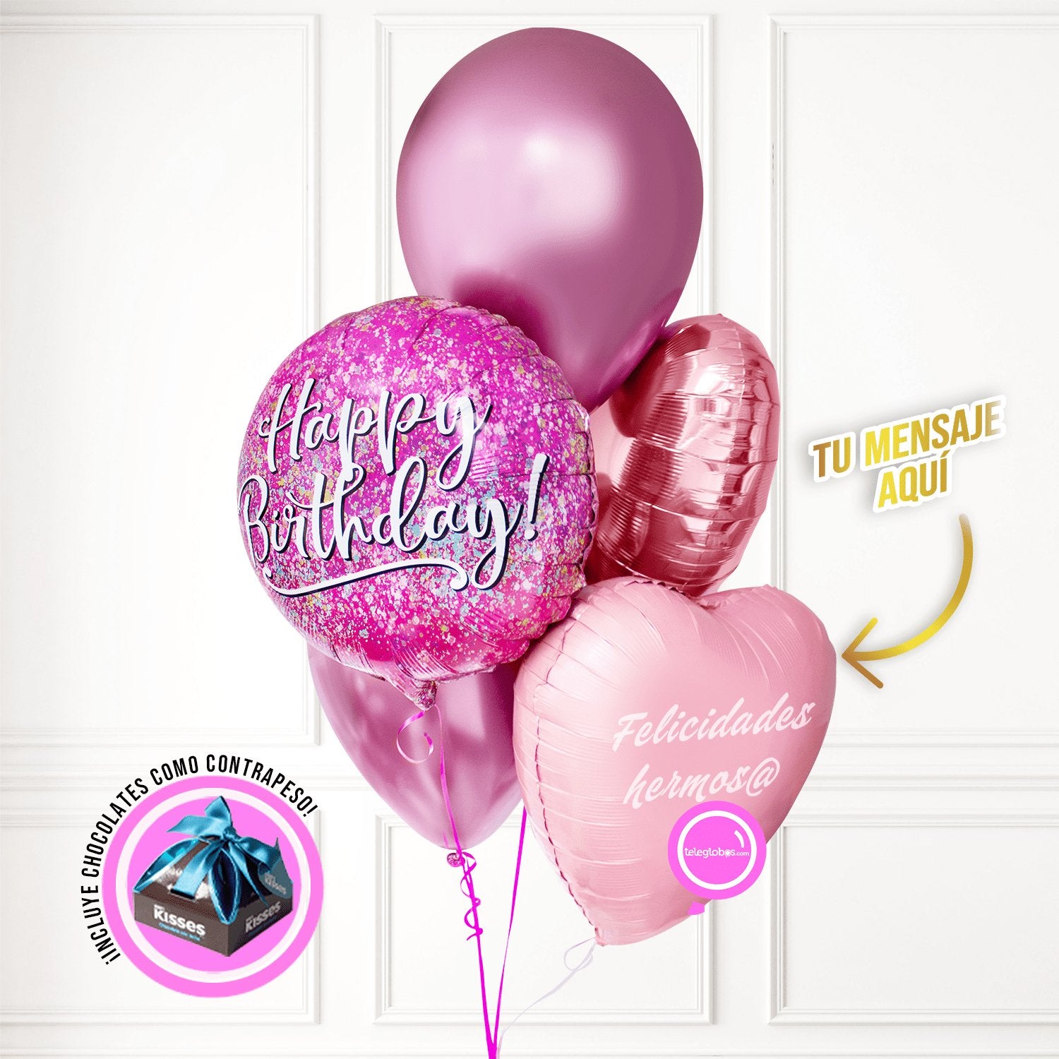 Bouquet de Cumpleaños Personalizado -Pink Birthday-