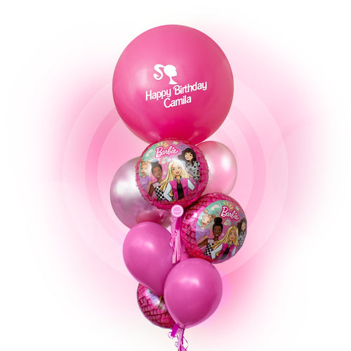 Bunch de Globos Inflados con Helio Inspira -Barbie Dream Together-